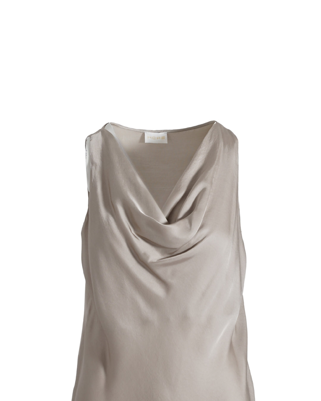 Blusa smanicata con scollo drappeggiato in mano viscosa - Kuala