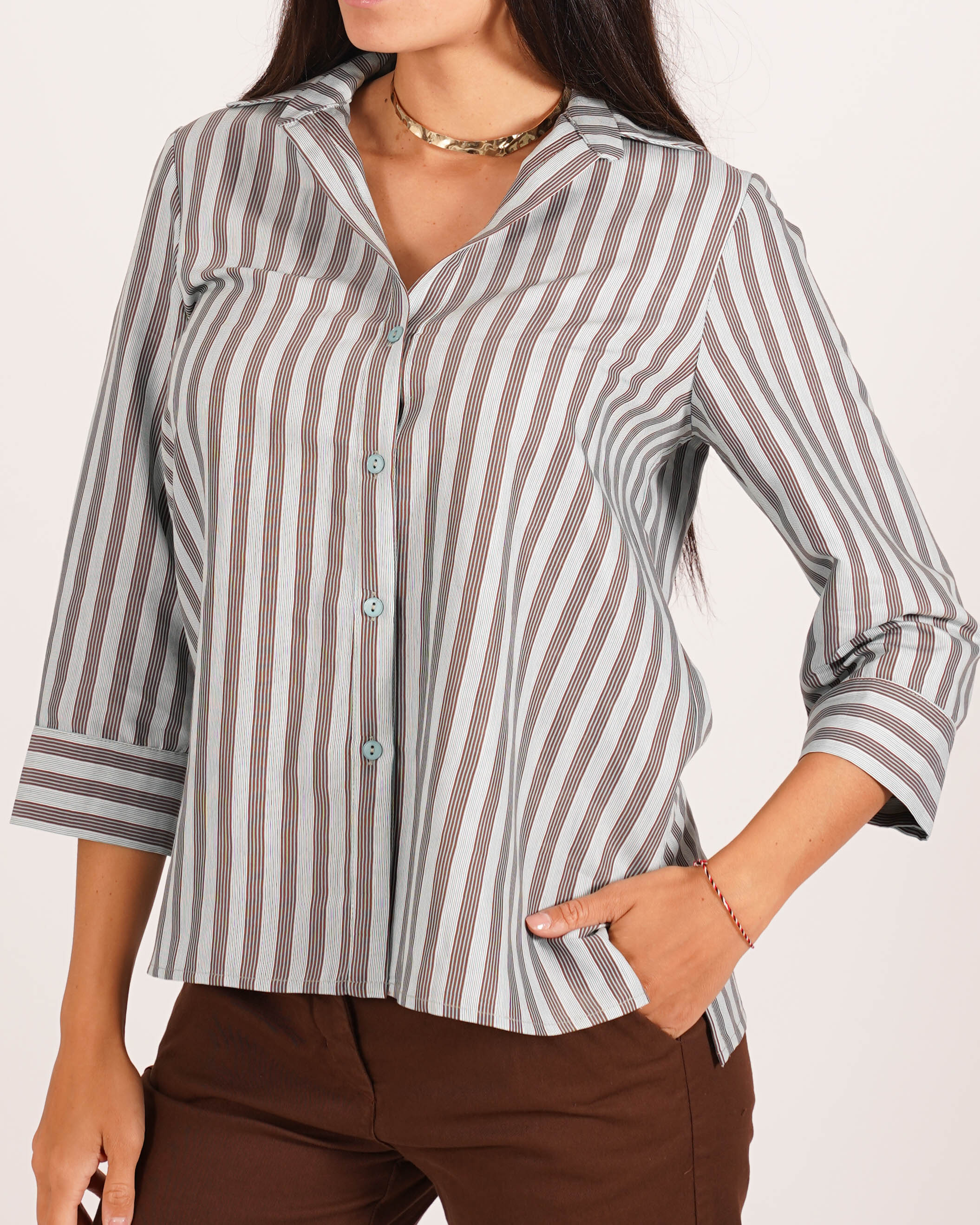Camicia slim fit in cotone - Vorbek