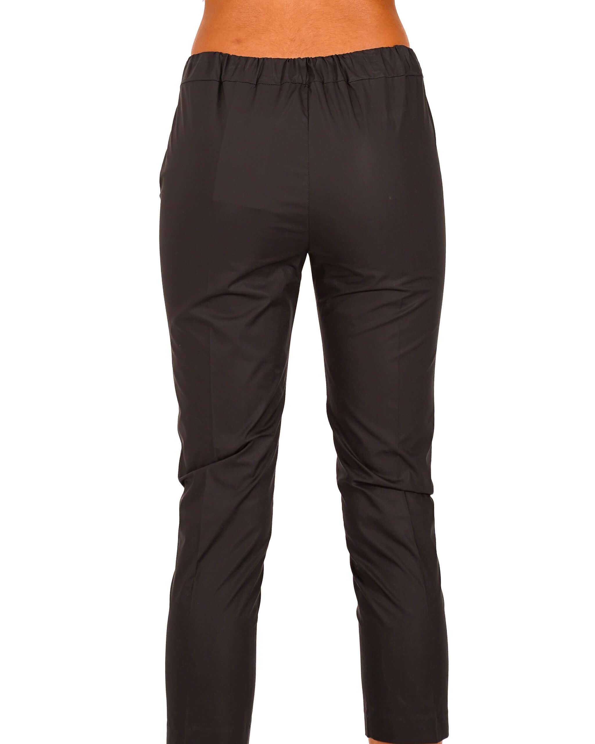 Pantaloni slim fit in tessuto di cotone con tasche ed elastico sul retro - Judas