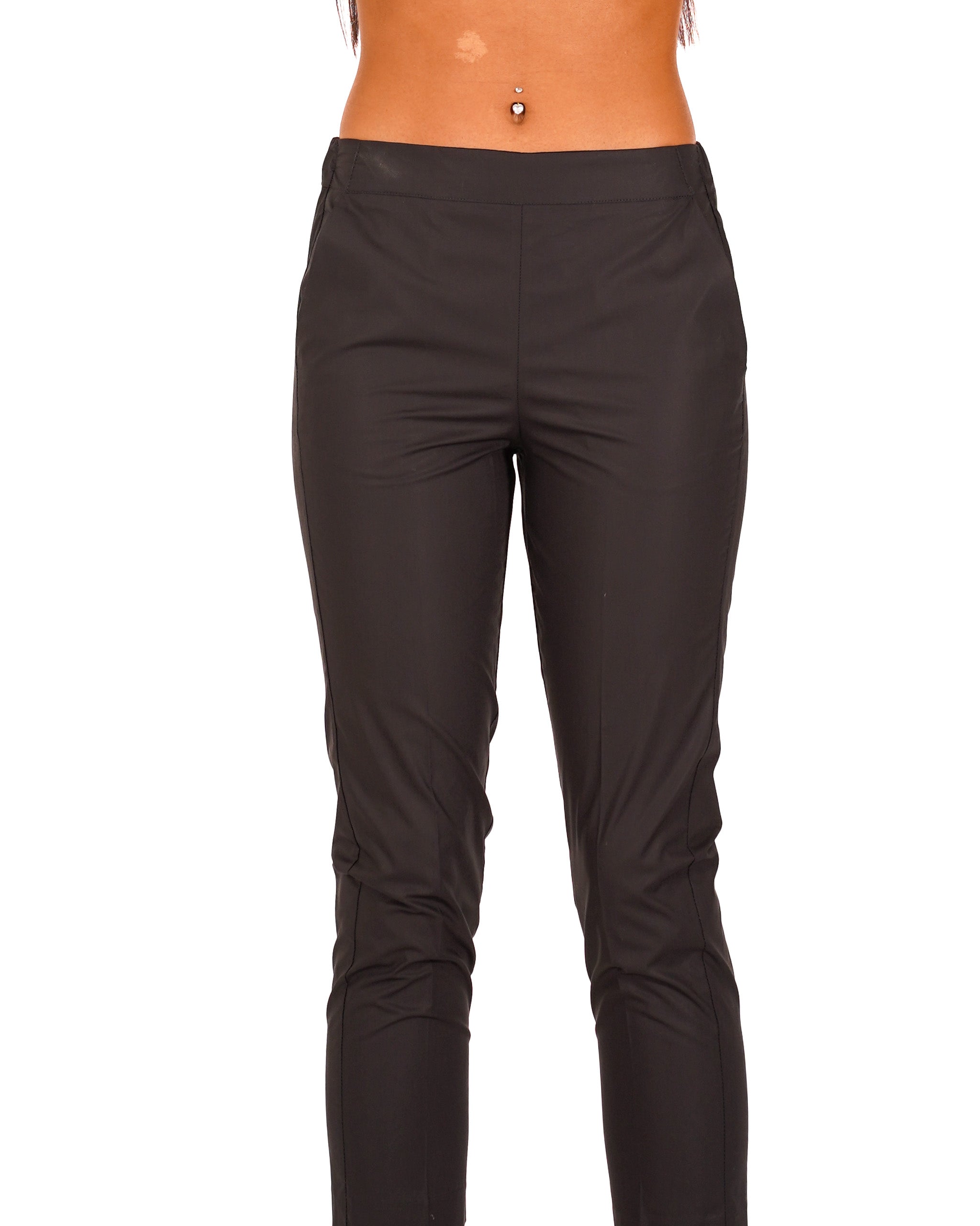 Pantaloni slim fit in tessuto di cotone con tasche ed elastico sul retro - Judas