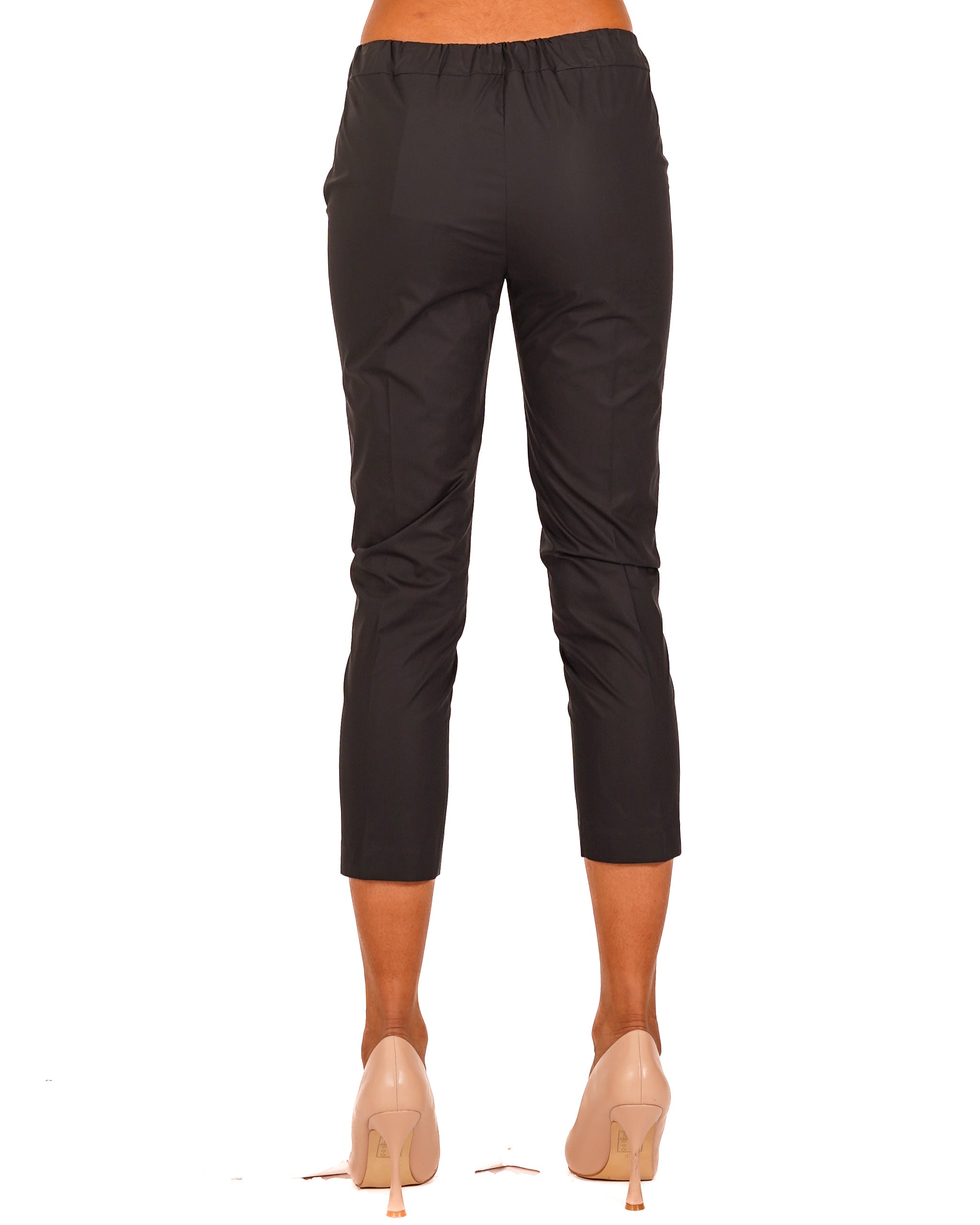Pantaloni slim fit in tessuto di cotone con tasche ed elastico sul retro - Judas