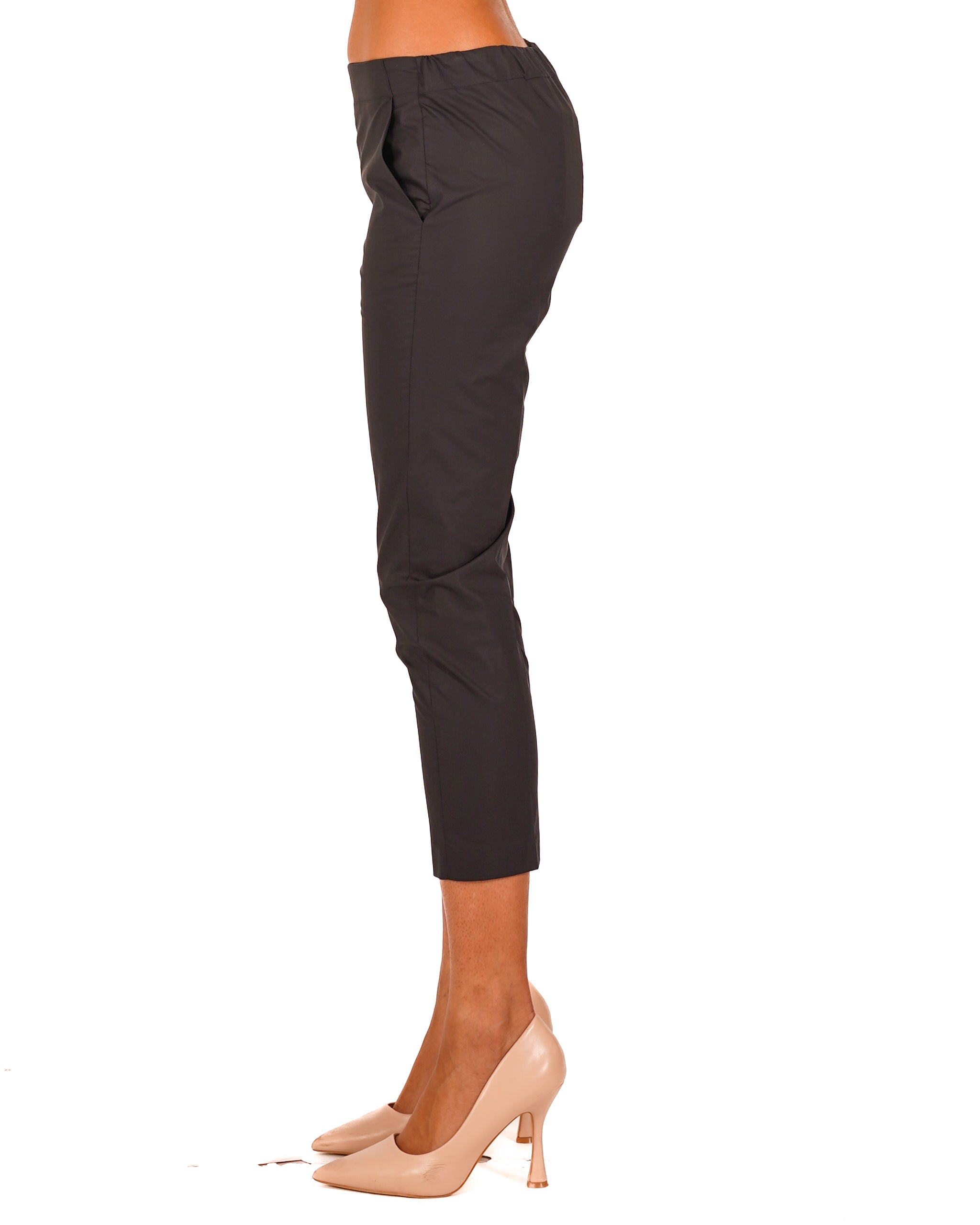 Pantaloni slim fit in tessuto di cotone con tasche ed elastico sul retro - Judas