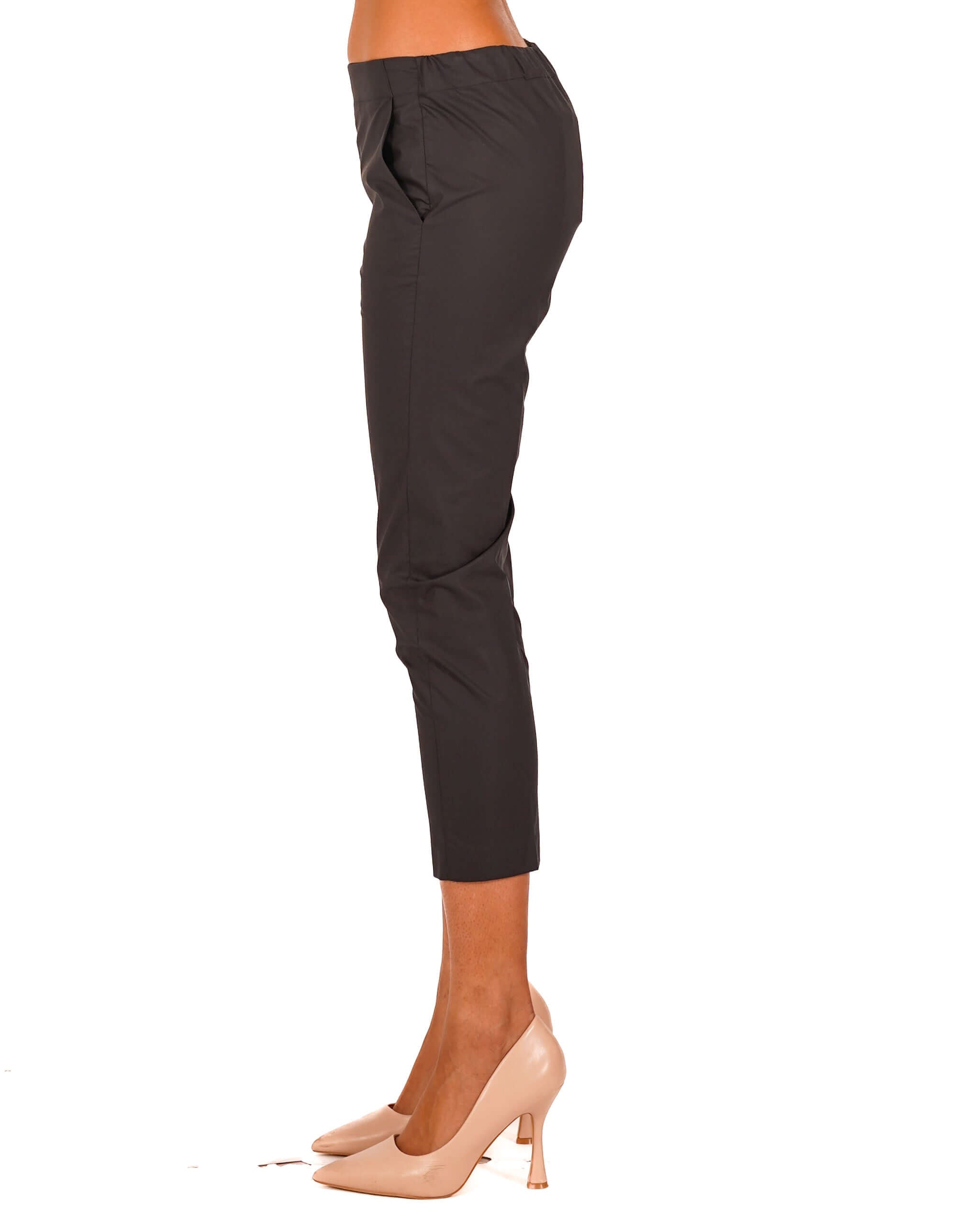 Pantaloni slim fit in tessuto di cotone con tasche ed elastico sul retro - Judas