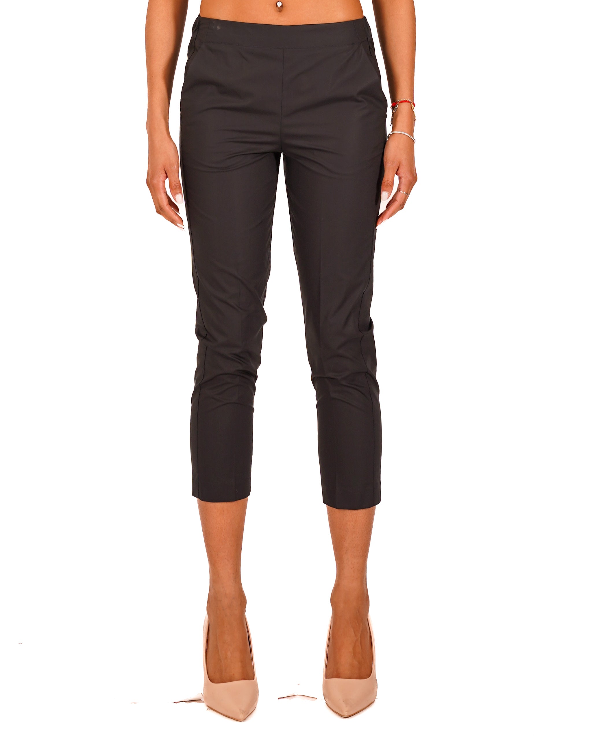 Pantaloni slim fit in tessuto di cotone con tasche ed elastico sul retro - Judas