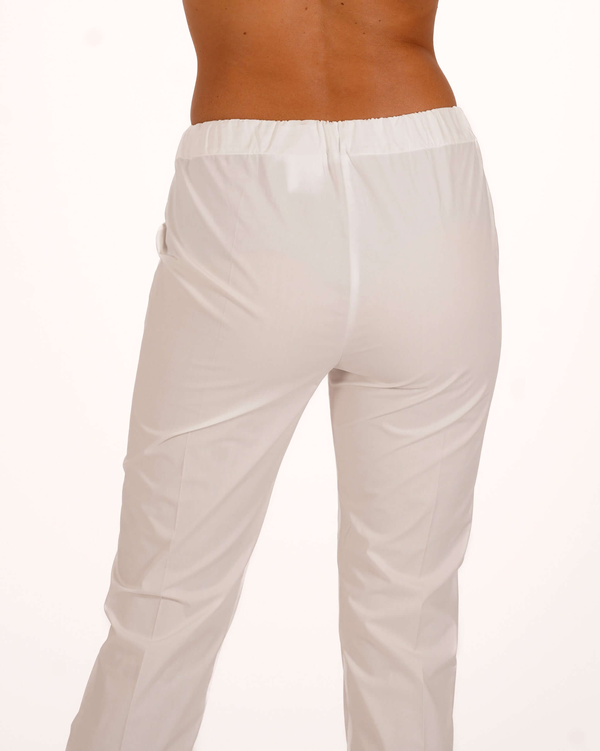 Pantaloni slim fit in tessuto di cotone con tasche ed elastico sul retro - Judas