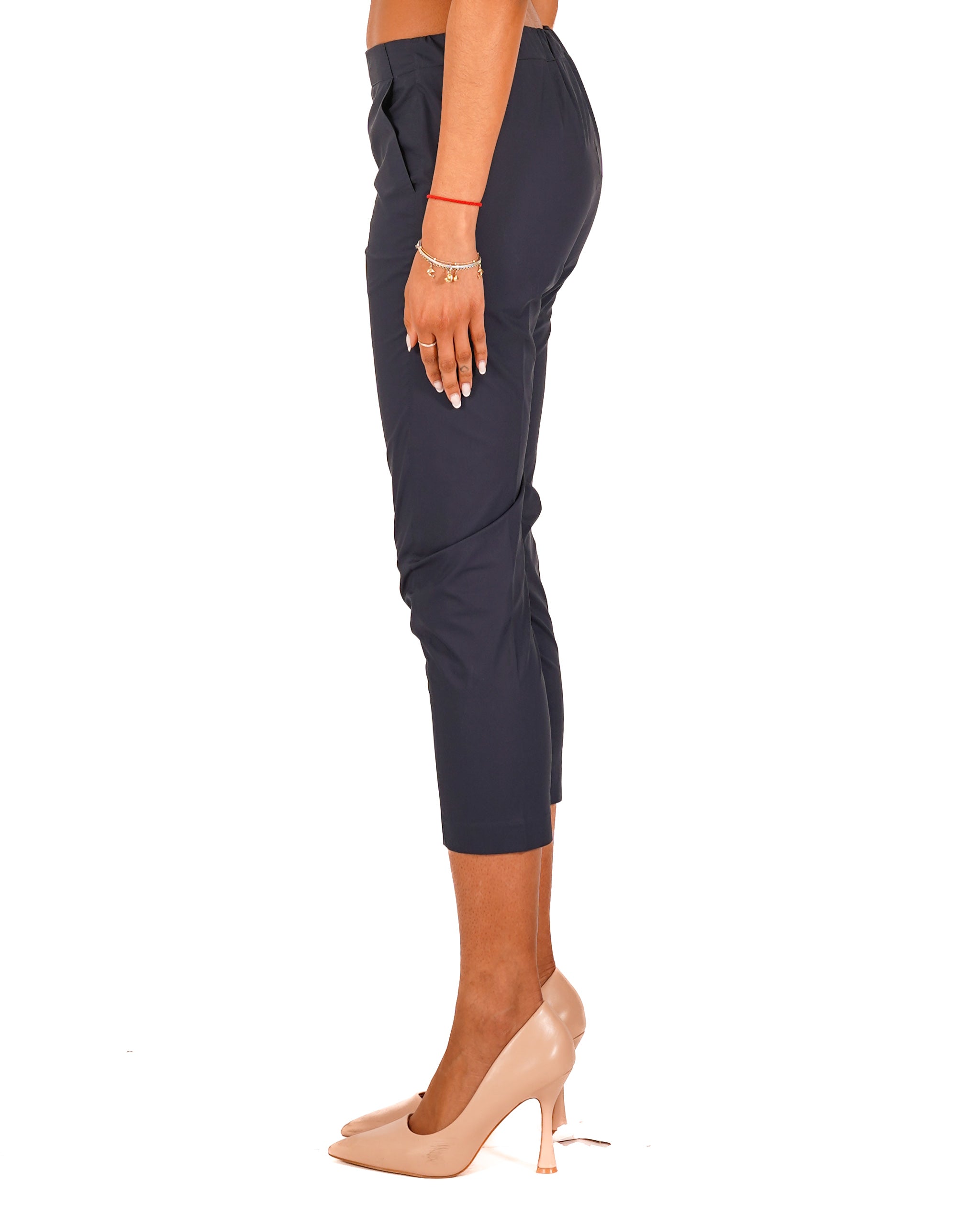 Pantaloni slim fit in tessuto di cotone con tasche ed elastico sul retro - Judas