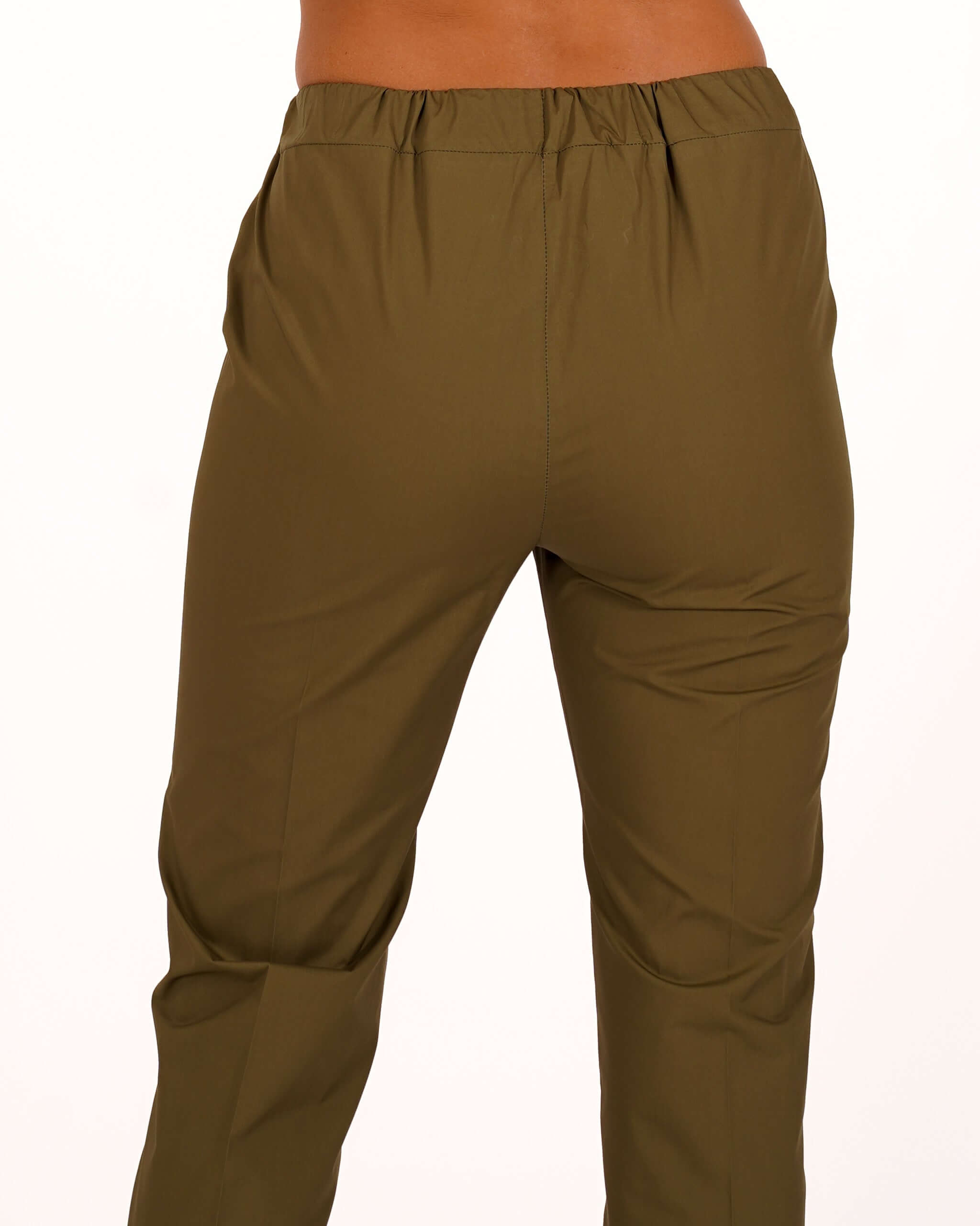 Pantaloni slim fit in tessuto di cotone con tasche ed elastico sul retro - Judas