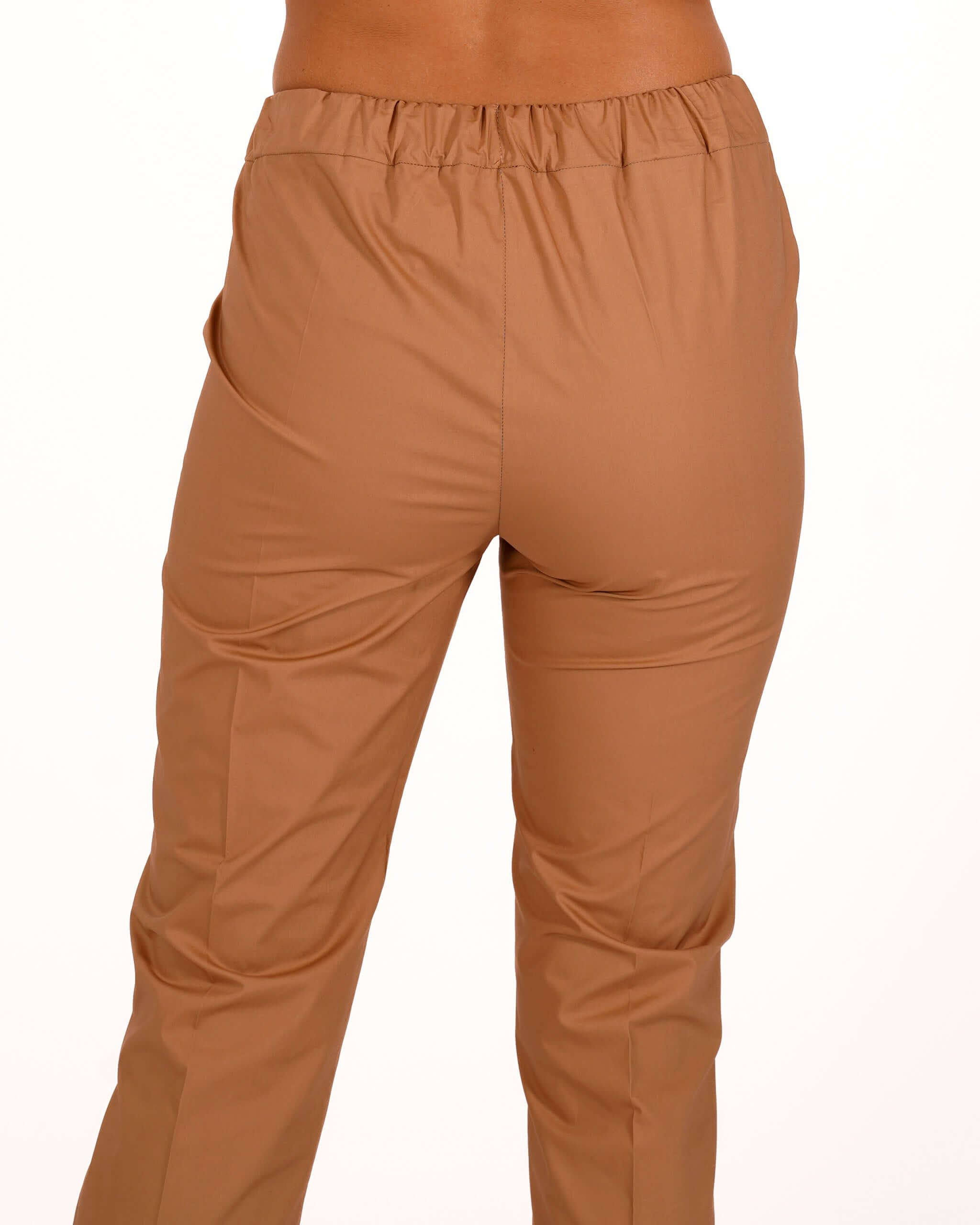 Pantaloni slim fit in tessuto di cotone con tasche ed elastico sul retro - Judas