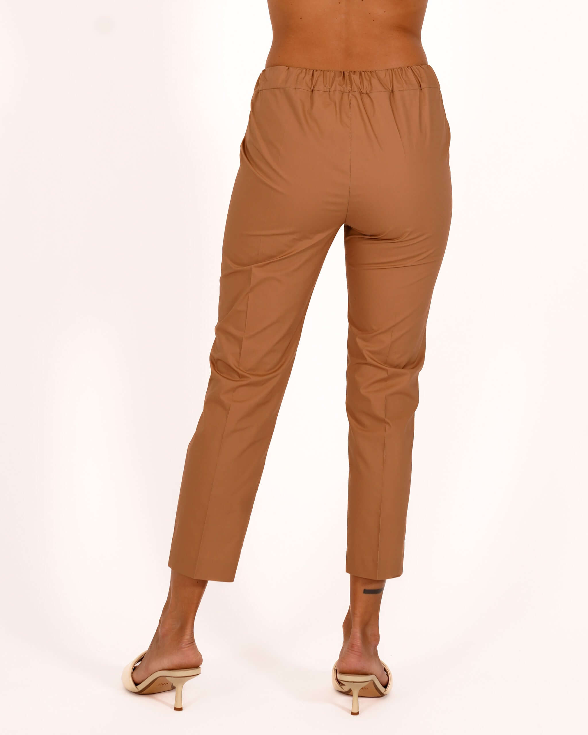 Pantaloni slim fit in tessuto di cotone con tasche ed elastico sul retro - Judas