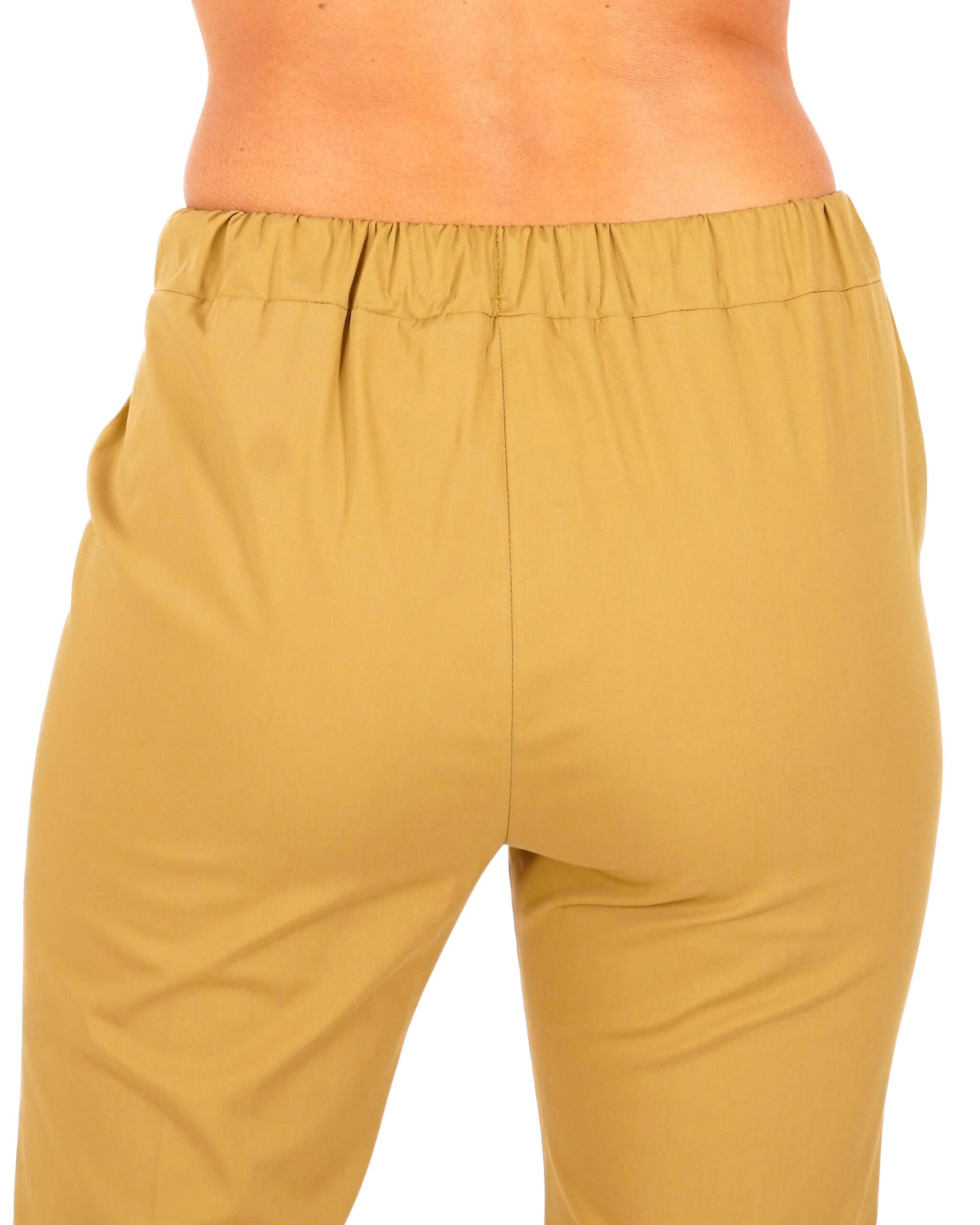 Pantaloni slim fit in tessuto di cotone con tasche ed elastico sul retro - Judas