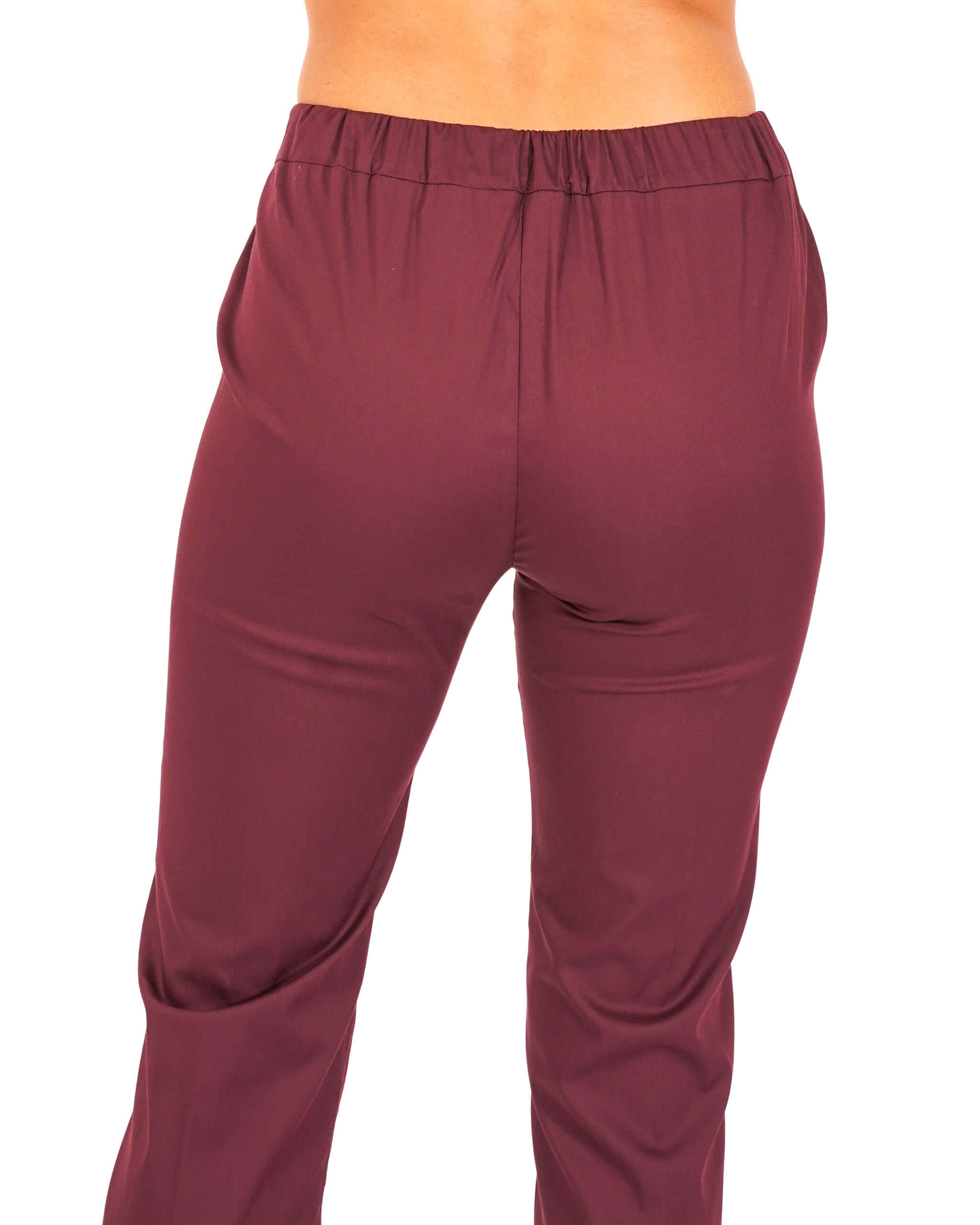 Pantaloni slim fit in tessuto di cotone con tasche ed elastico sul retro - Judas