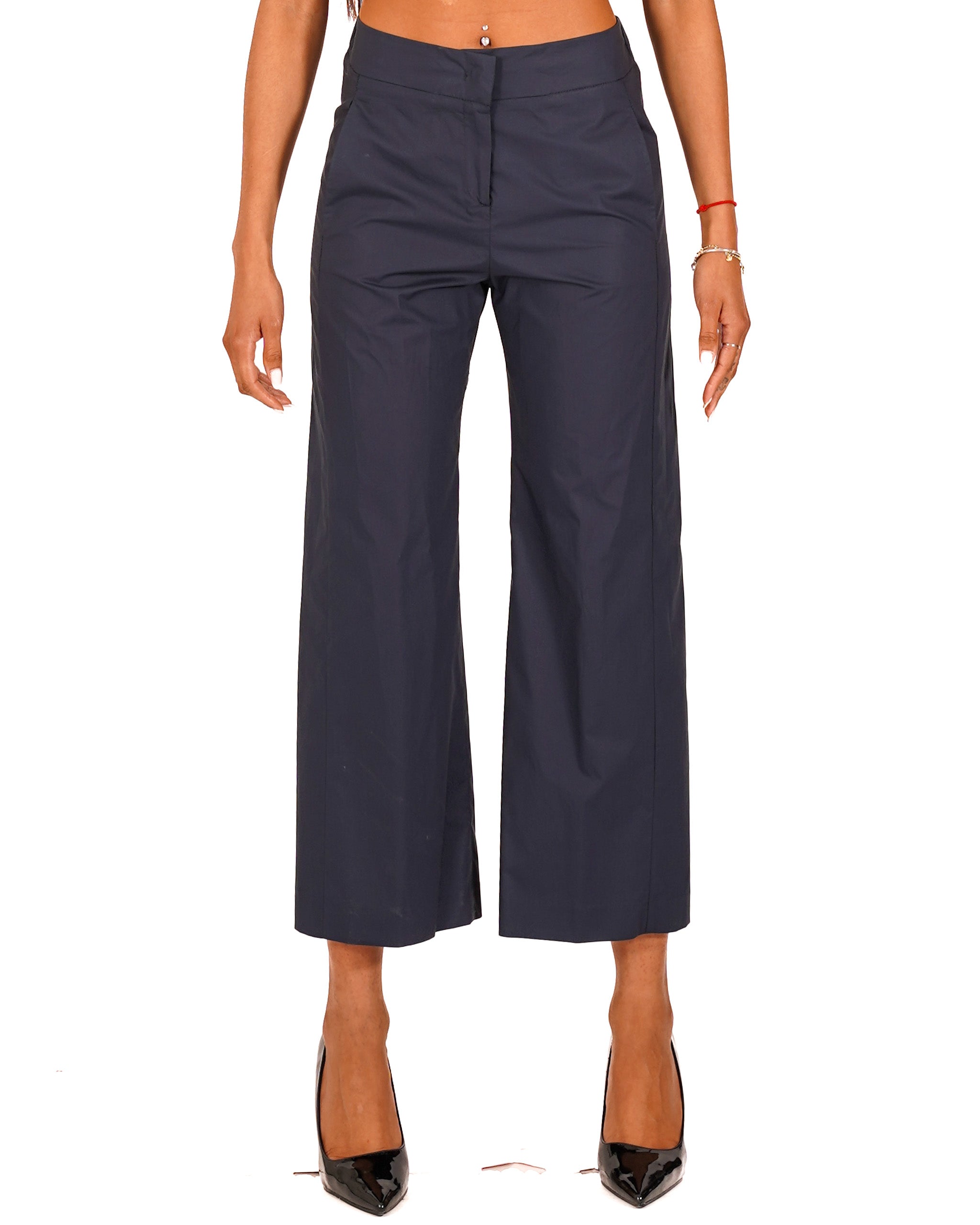 Pantaloni cropped in cotone regular fit - Manzano
