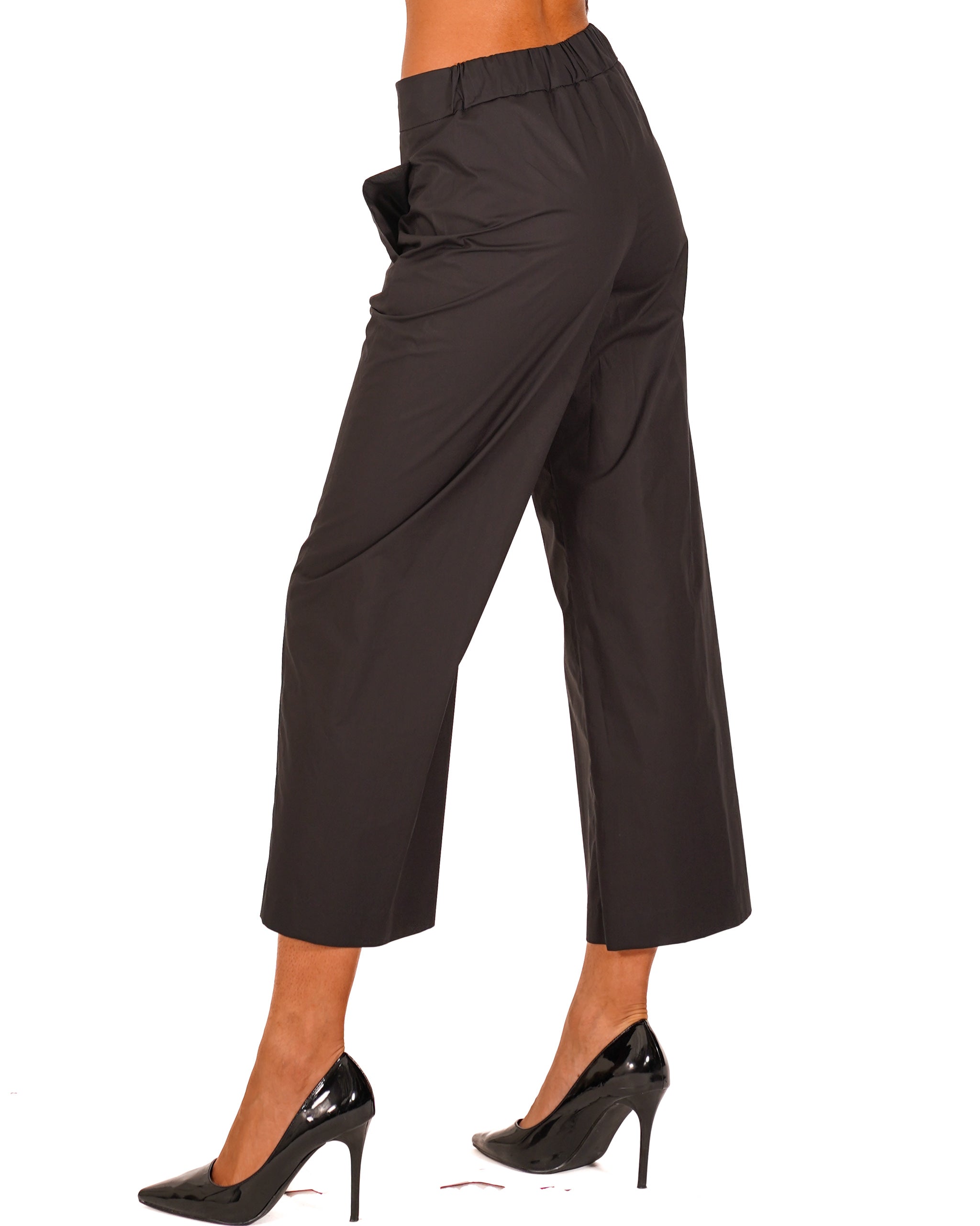 Pantaloni cropped in cotone regular fit - Manzano