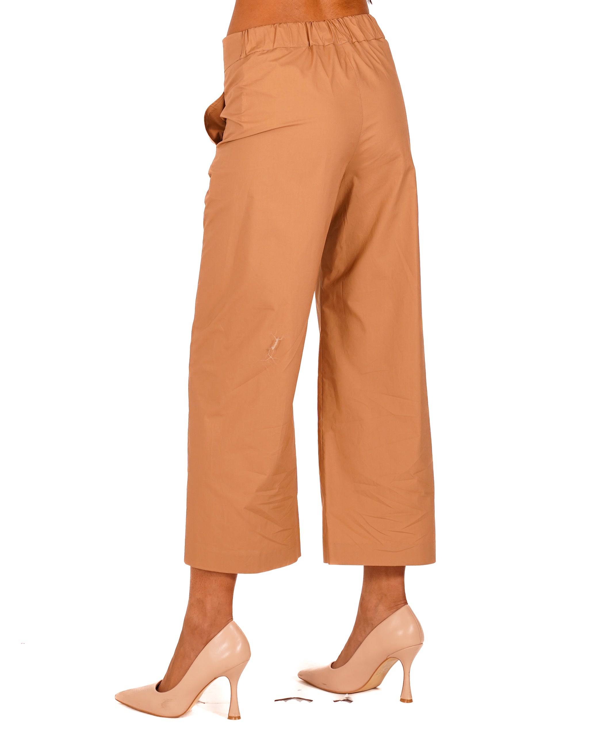 Pantaloni cropped in cotone regular fit - Manzano