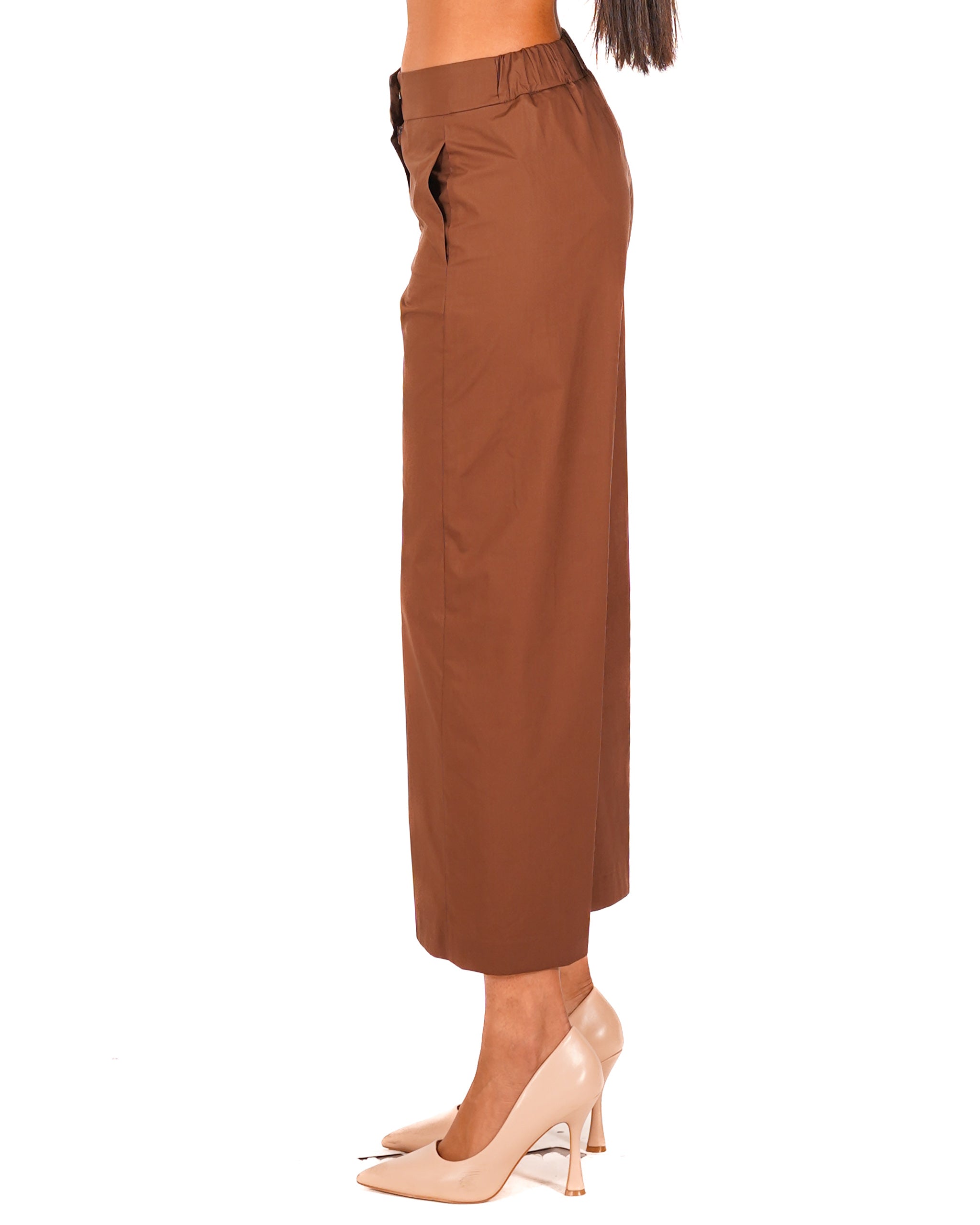 Pantaloni cropped in cotone regular fit - Manzano
