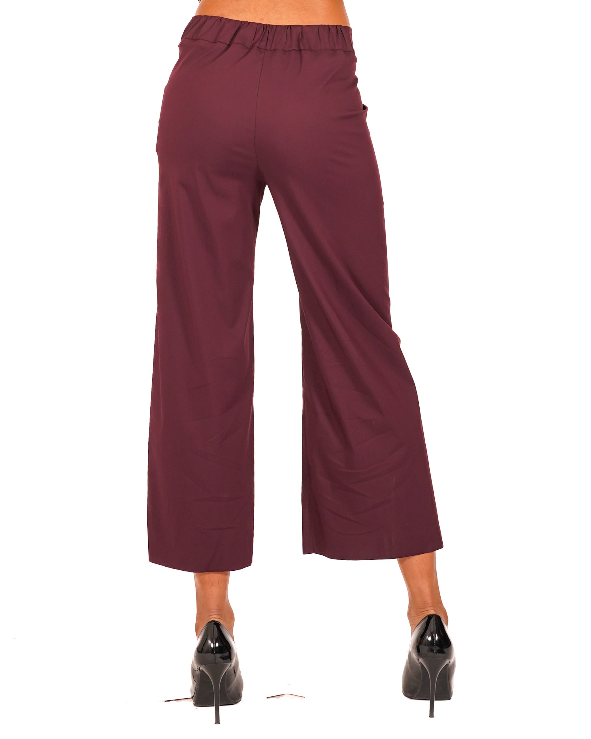 Pantaloni cropped in cotone regular fit - Manzano