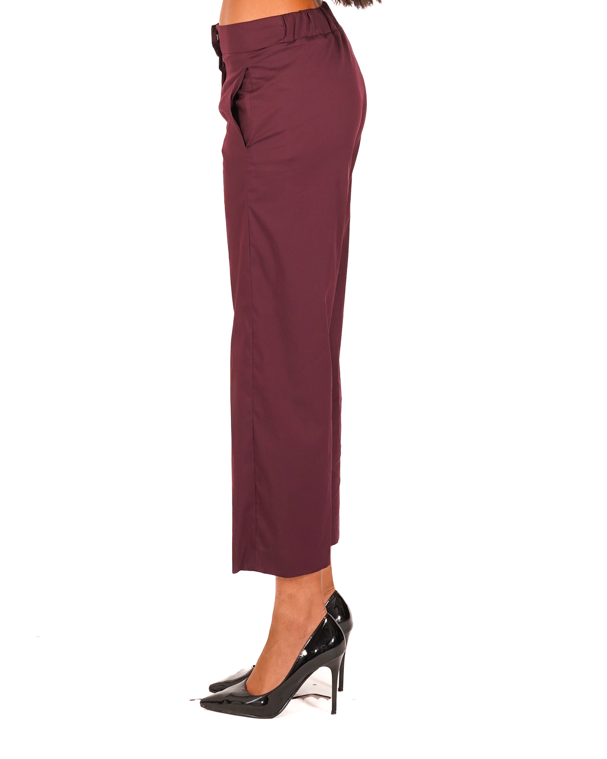 Pantaloni cropped in cotone regular fit - Manzano