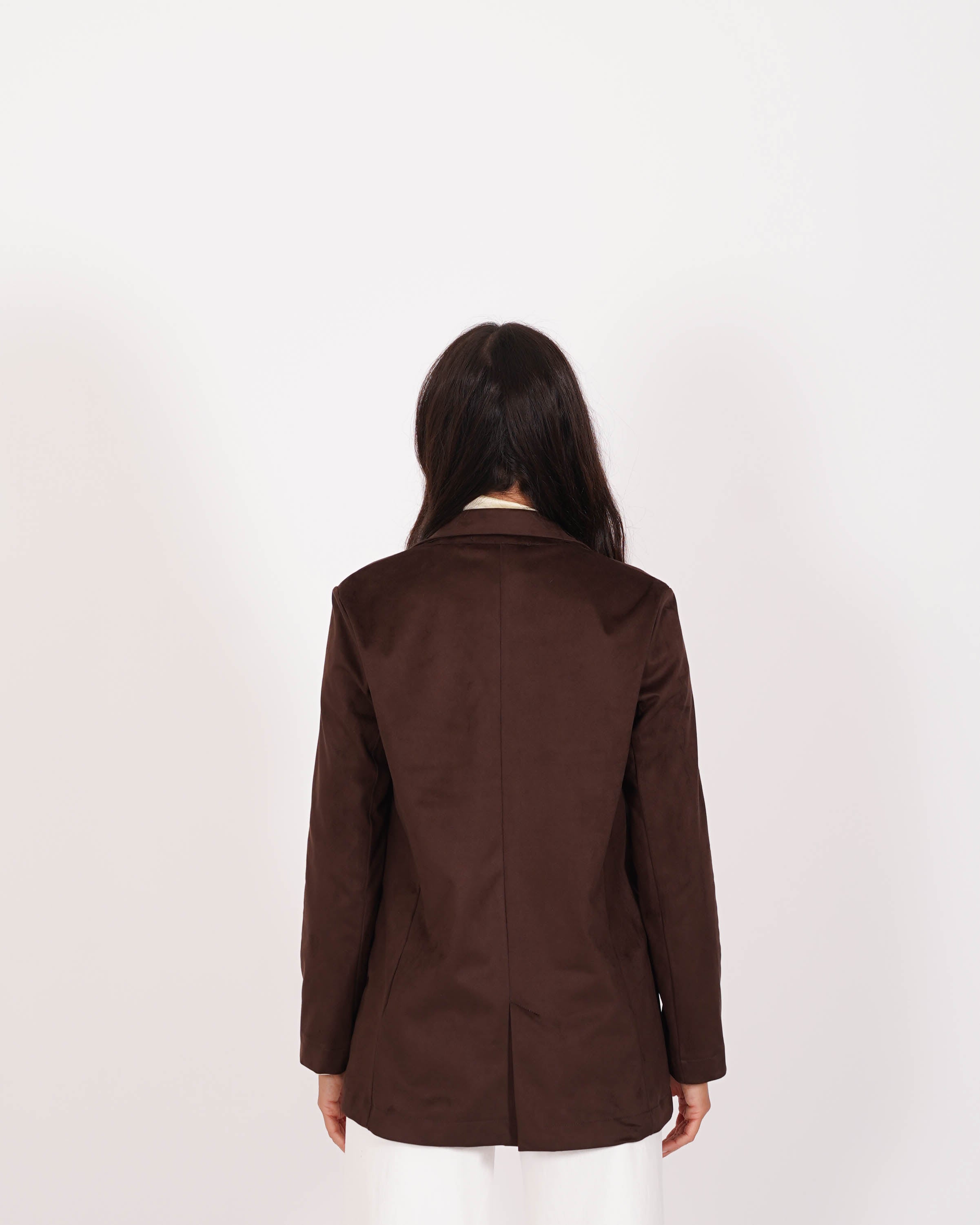 Blazer monopetto in tessuti eco camoscio - Blinken