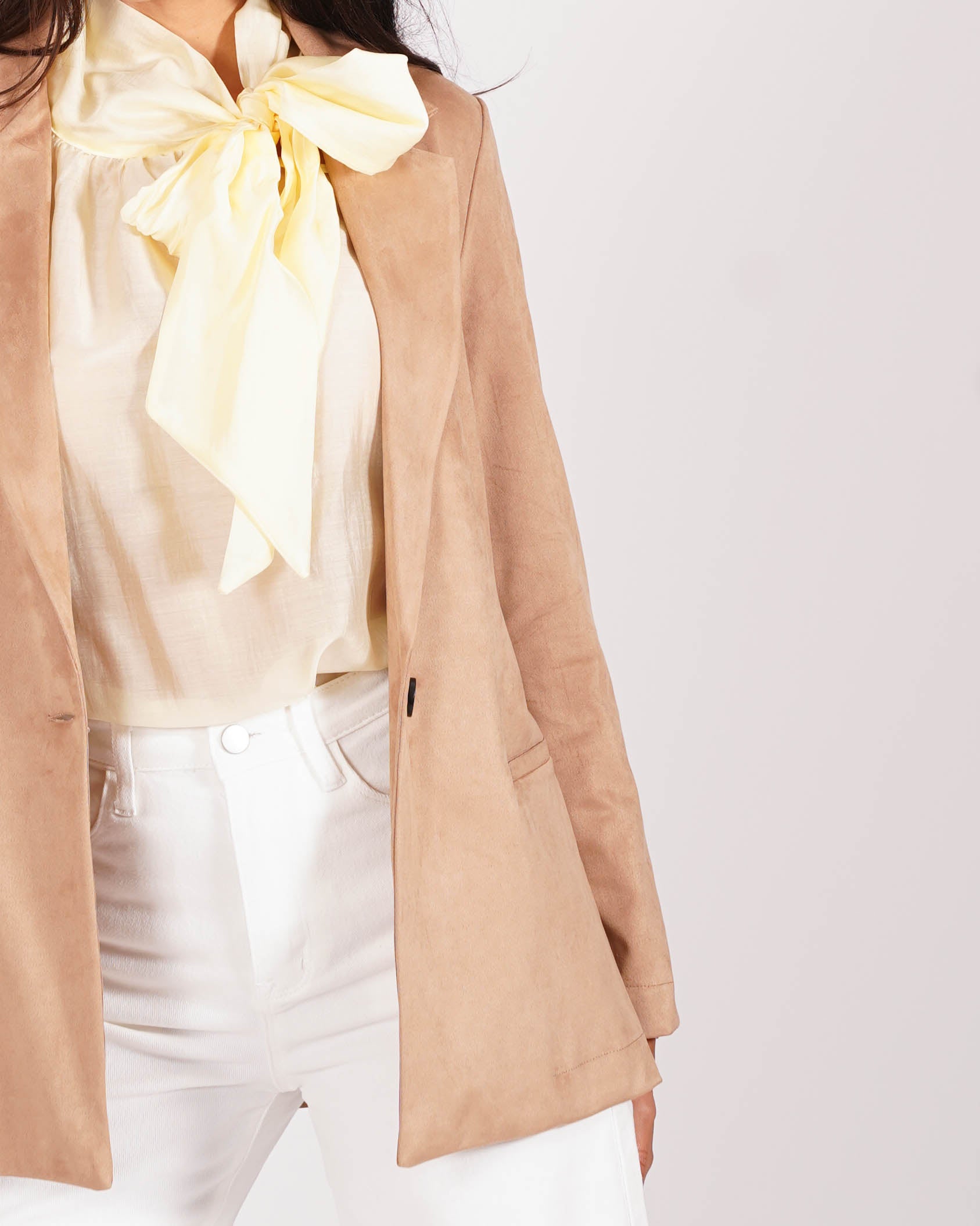 Blazer monopetto in tessuti eco camoscio - Blinken