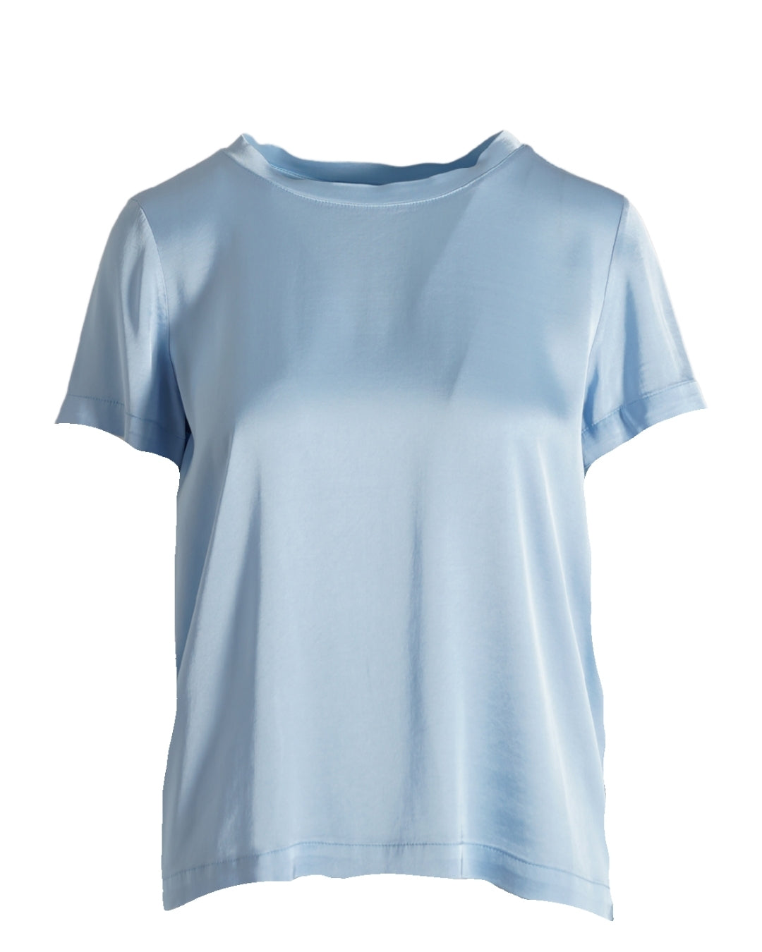 Blusa girocollo mezza manica in raso - Rewill