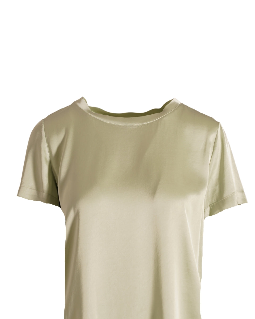 Blusa girocollo mezza manica in raso - Rewill