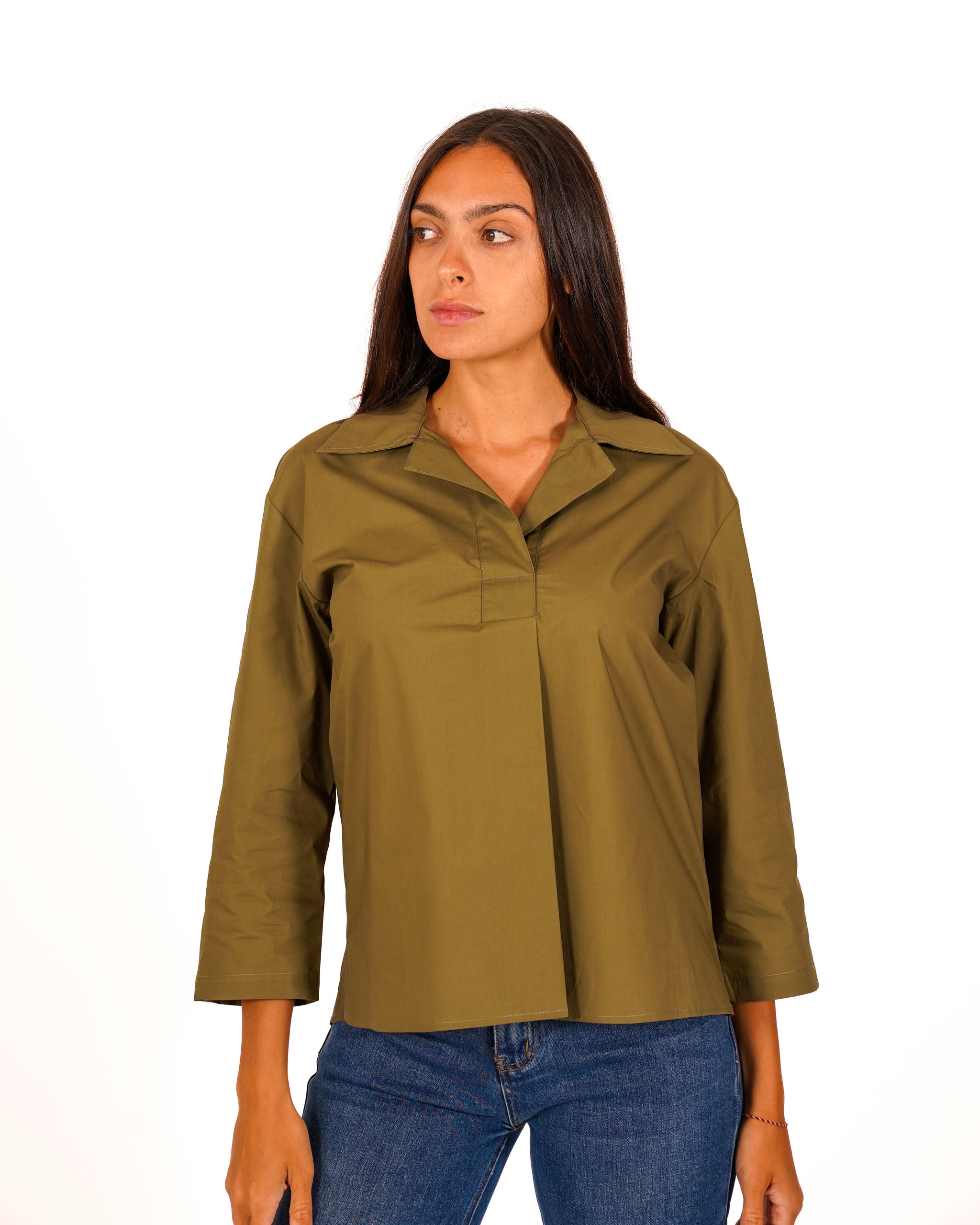 Blusa in cotone manica 3/4 - Soave