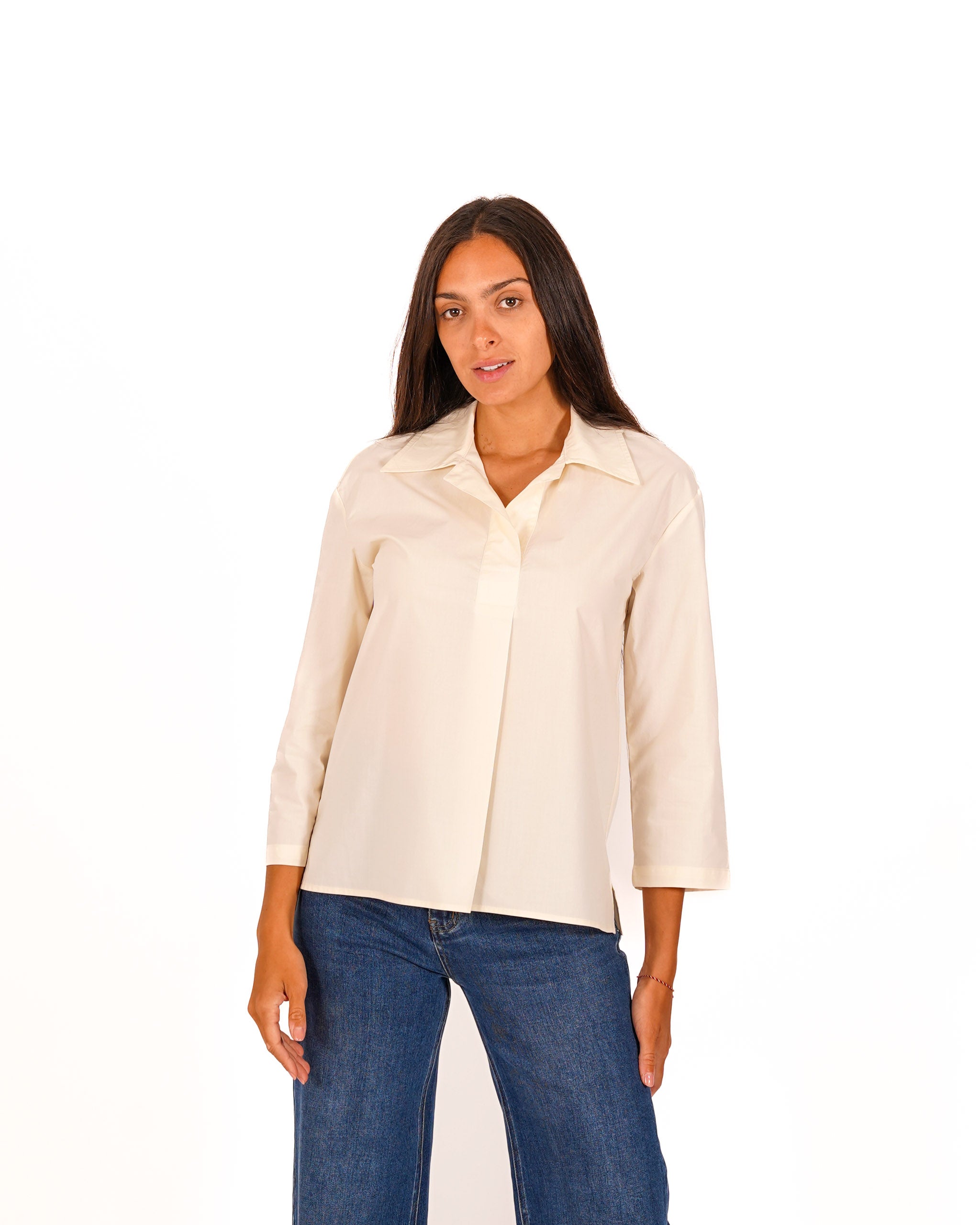 Blusa in cotone manica 3/4 - Soave