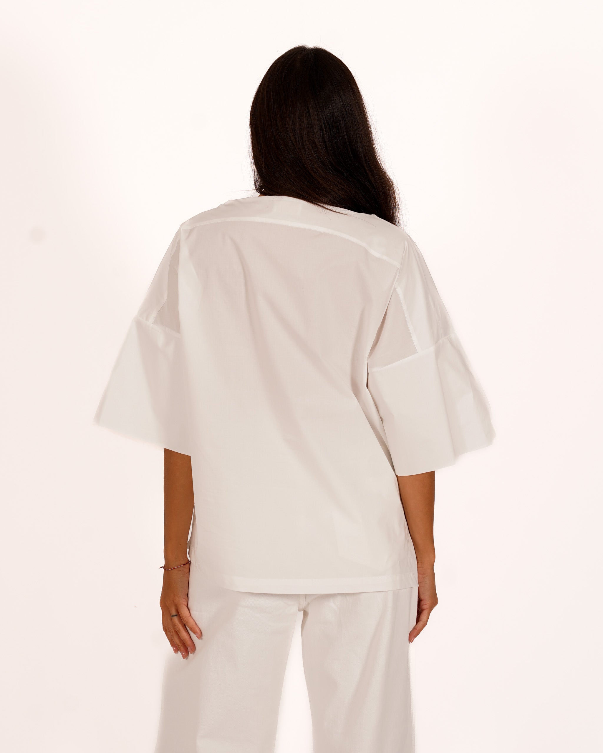 Blusa girocollo manica 3/4 - Smilla