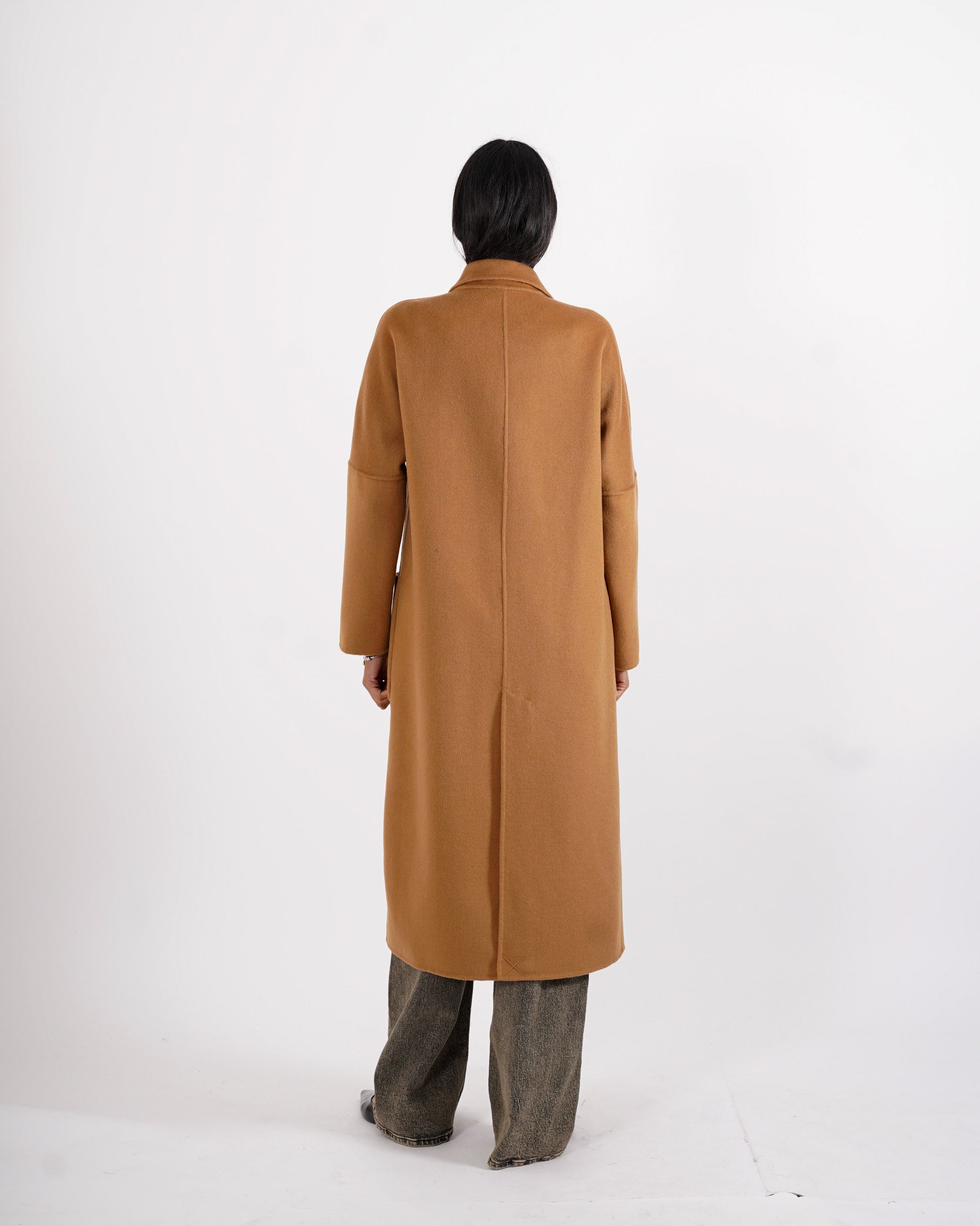 Cappotto lungo doppio petto in misto lana - Enola