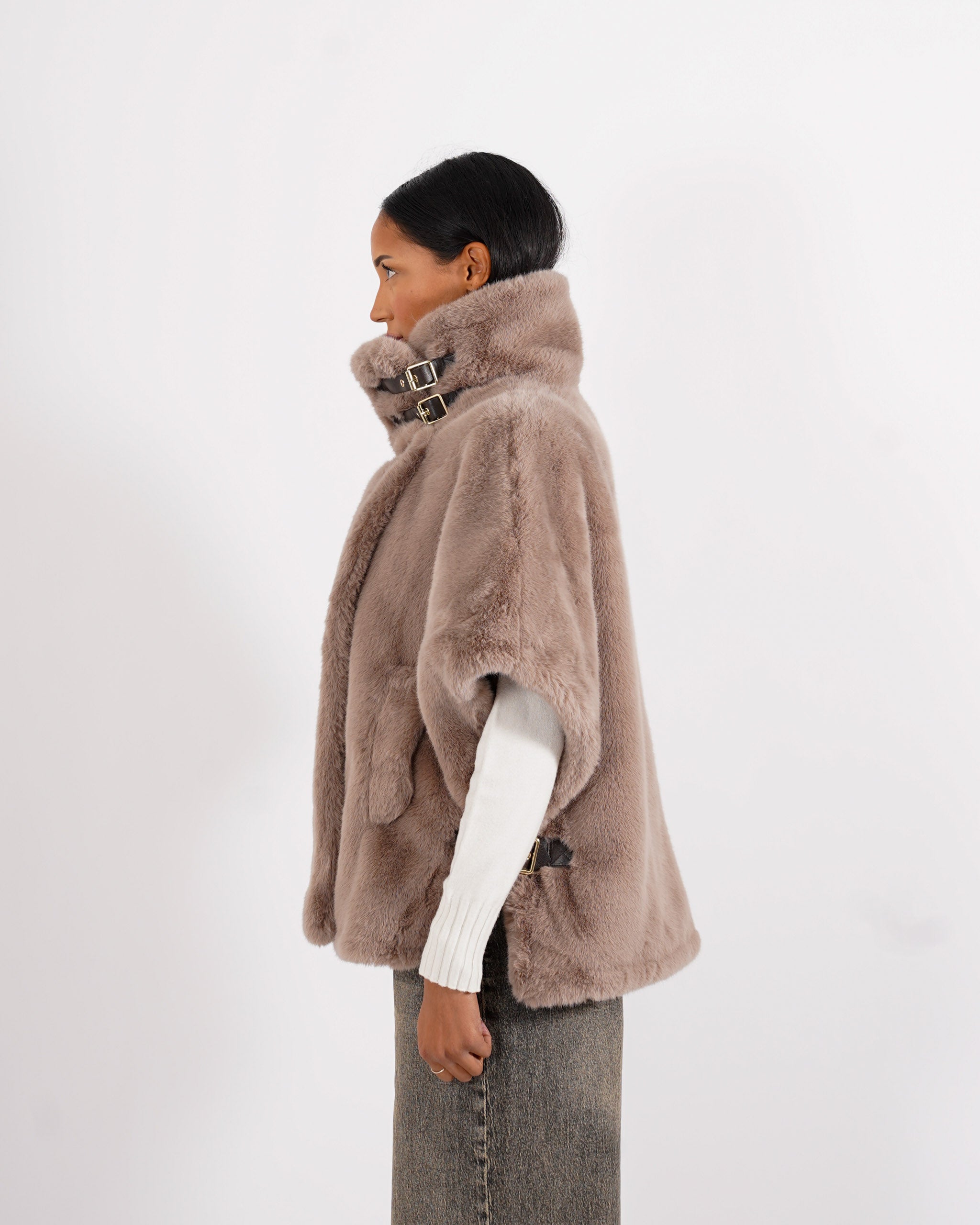 Gilet in eco fur - Palude