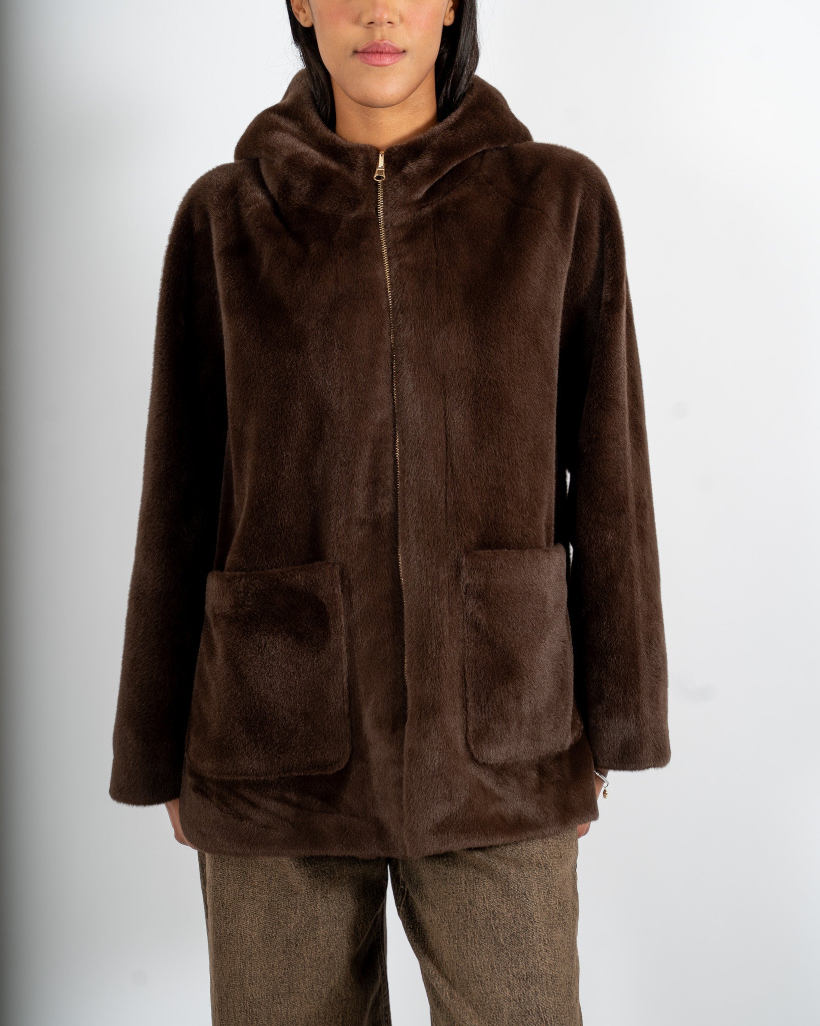 Ecomontone reversibile con cappuccio e tasche - Melma