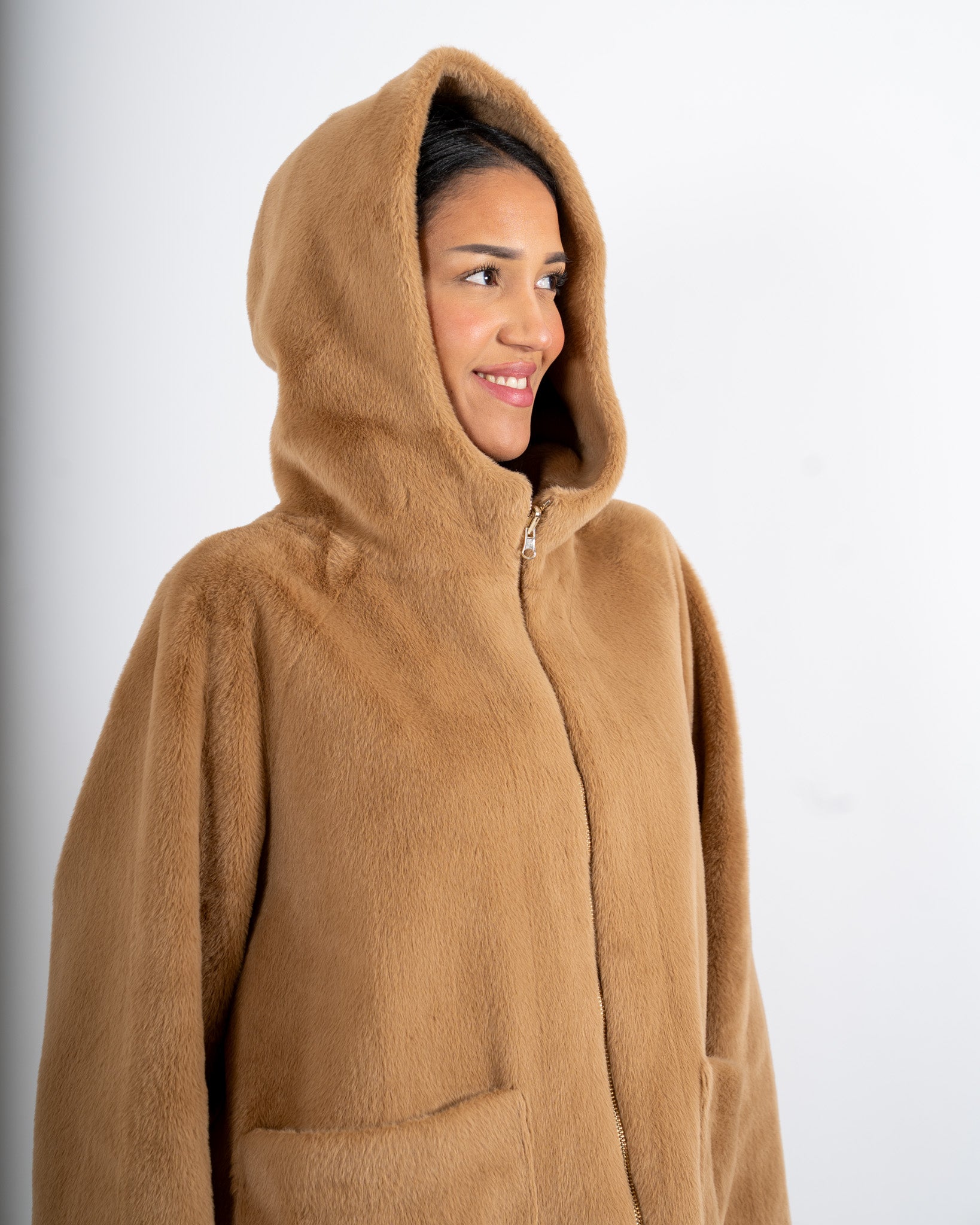 Ecomontone reversibile con cappuccio e tasche - Melma