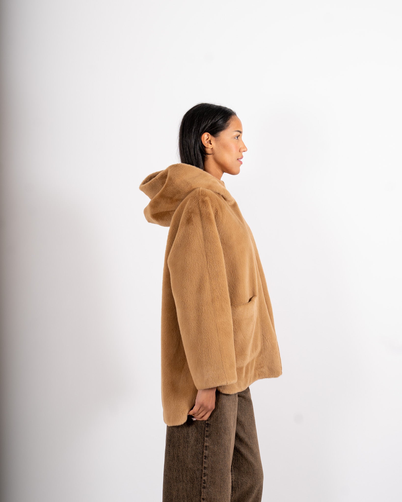 Ecomontone reversibile con cappuccio e tasche - Melma