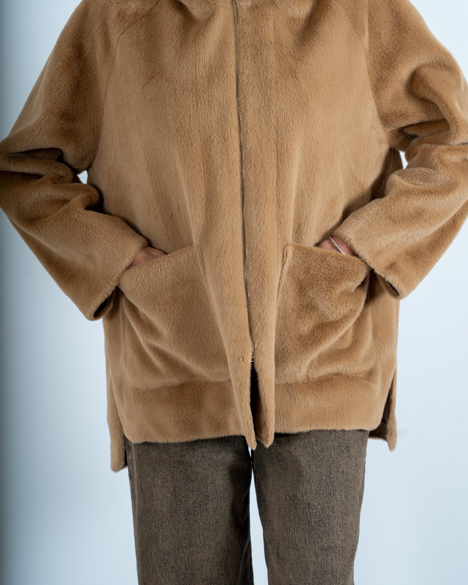Ecomontone reversibile con cappuccio e tasche - Melma