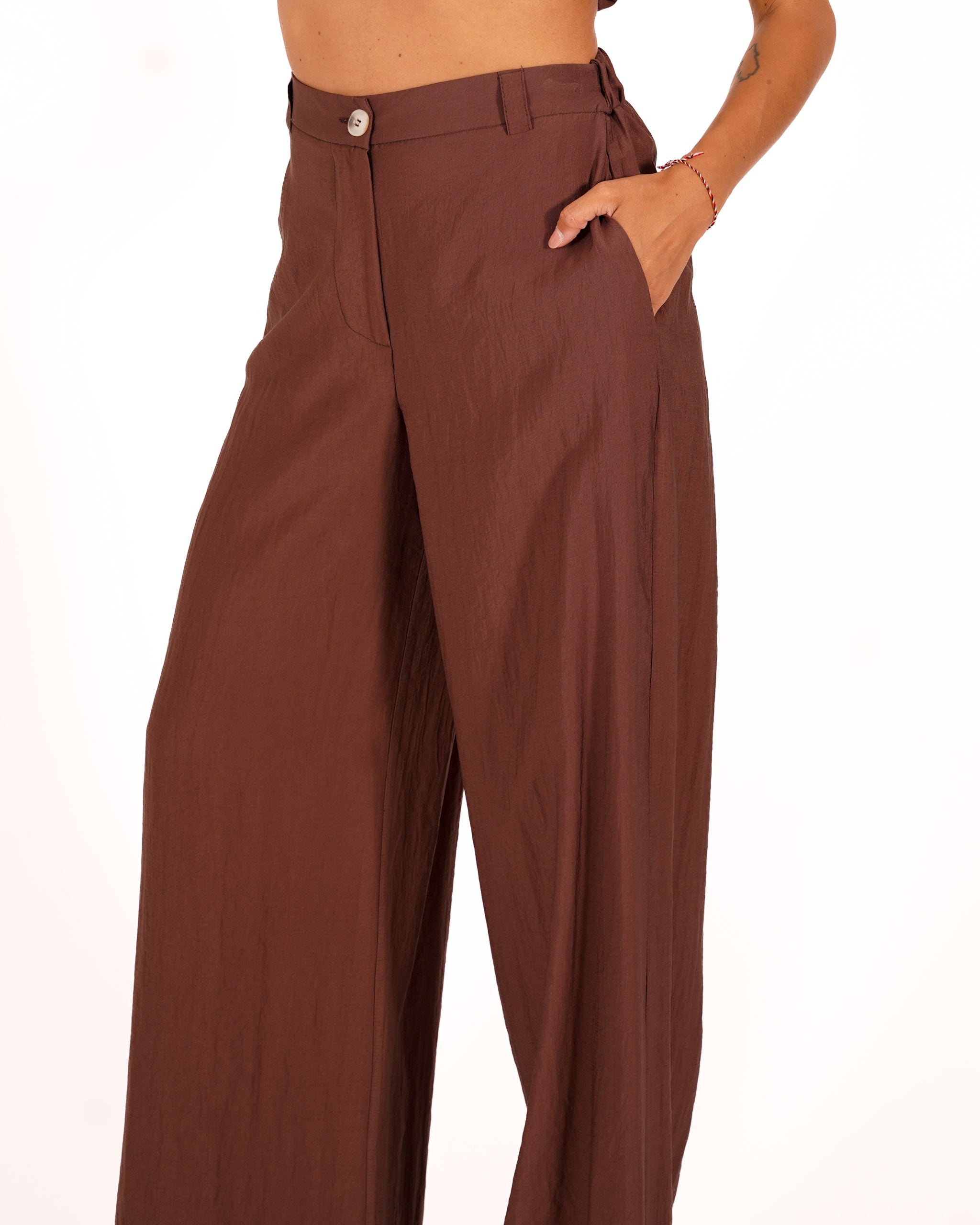 Coordinato gilet e pantaloni in ecofibra - Layla