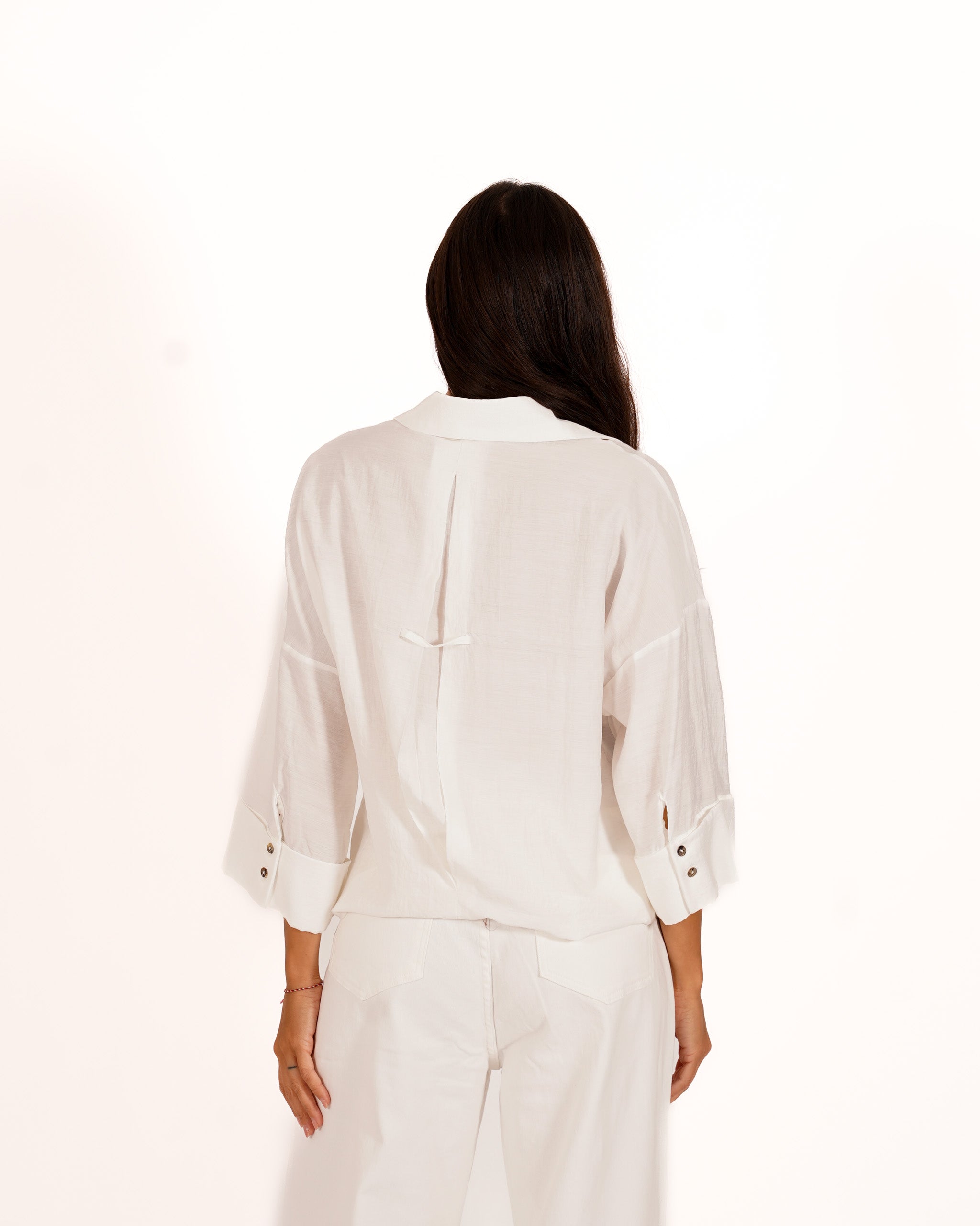 Camicia manica 3/4 in ecofibra - Heather