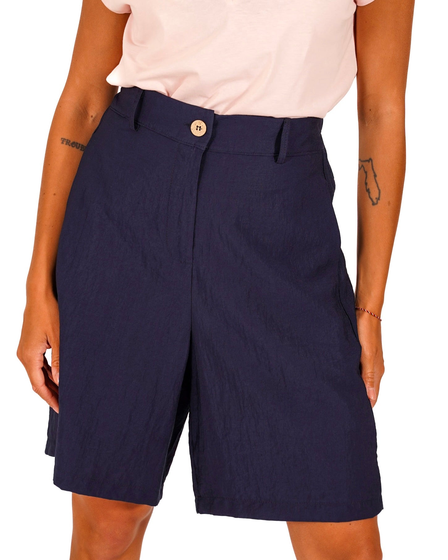 Bermuda con tasche in mano cotone - Iridea