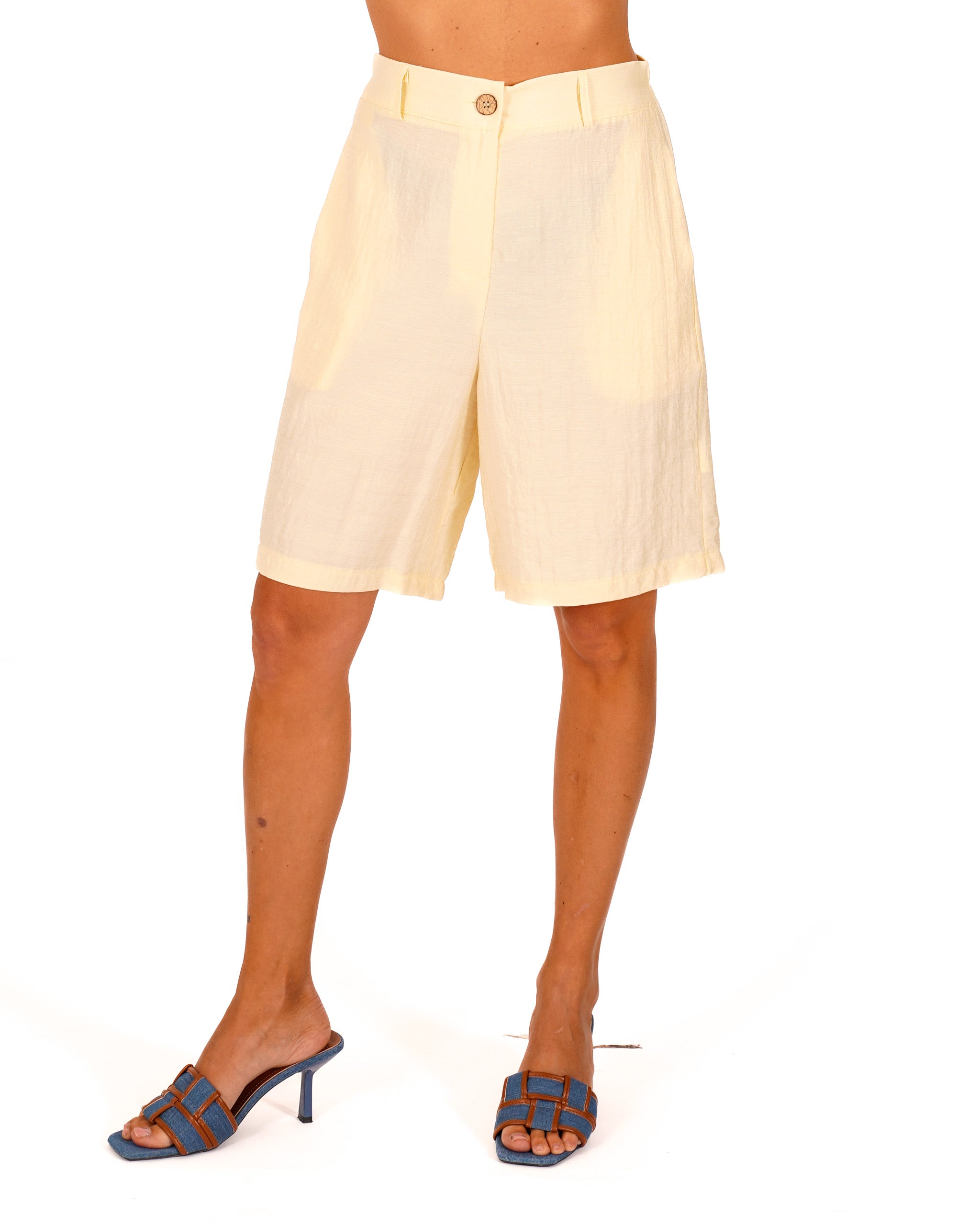 Bermuda con tasche in mano cotone - Iridea