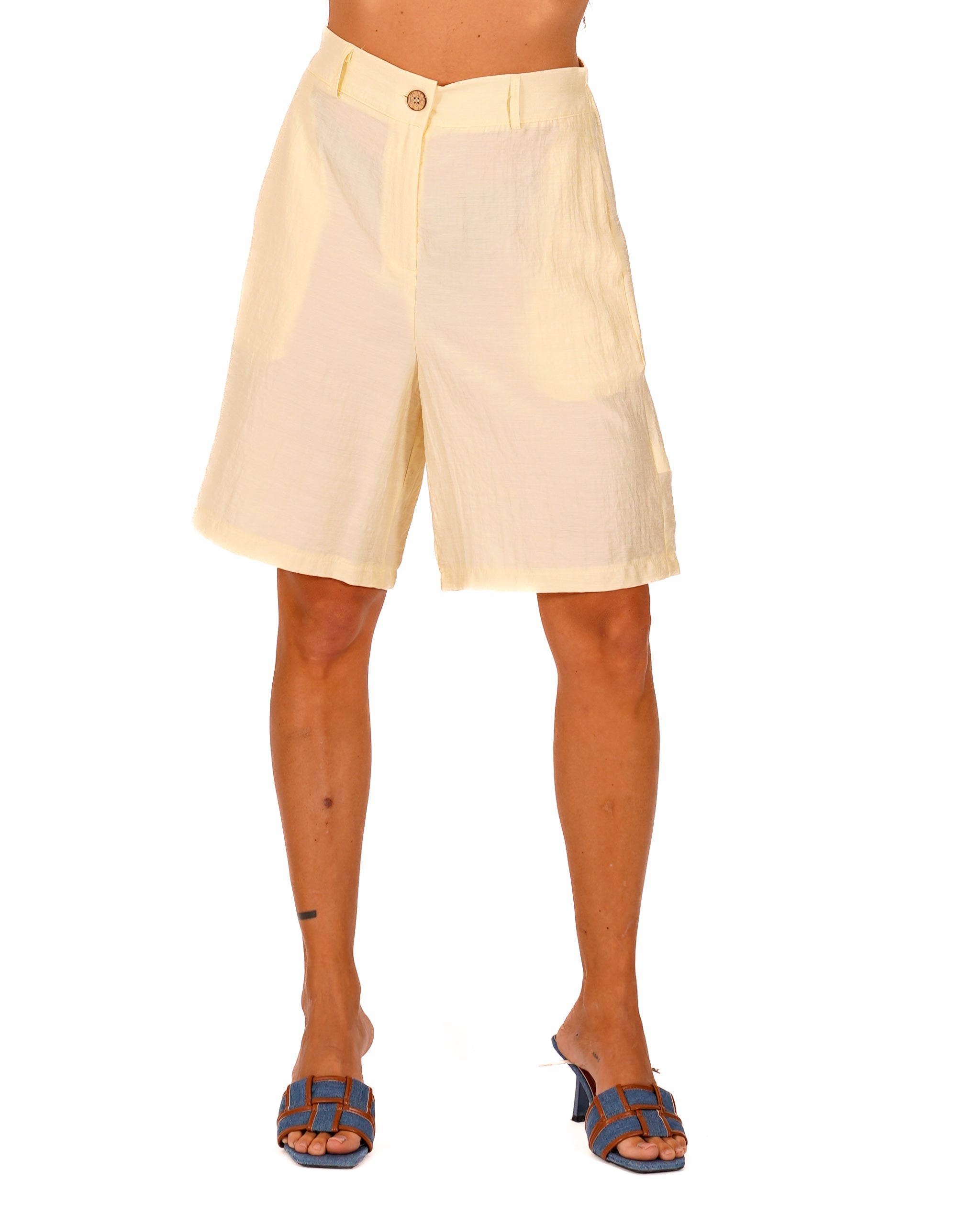 Bermuda con tasche in mano cotone - Iridea