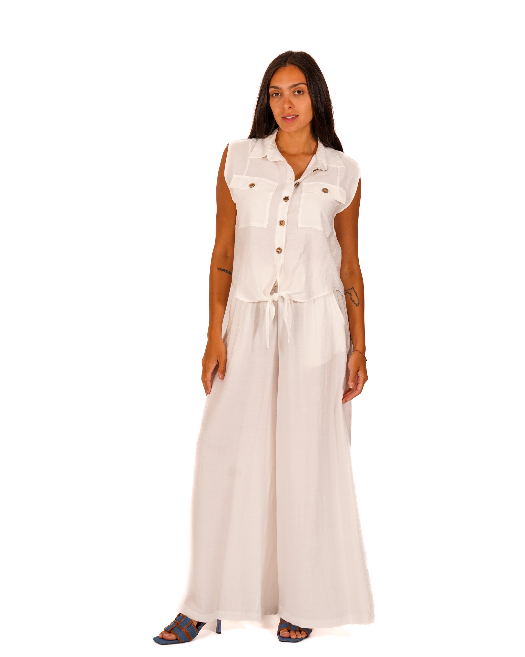 Pantaloni con coulisse e tasche - Kisha