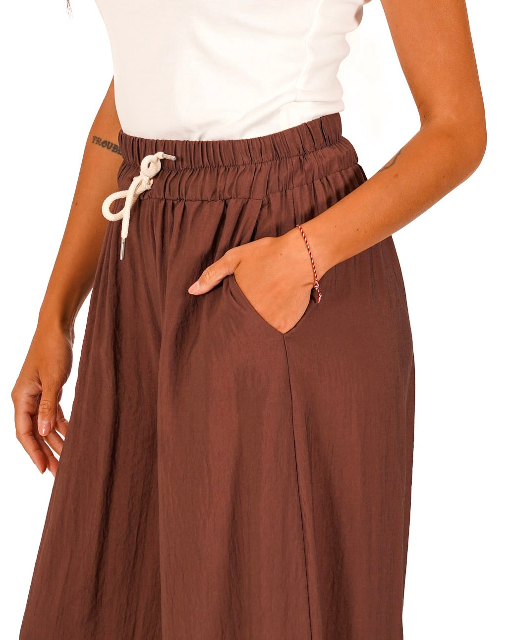 Pantaloni con coulisse e tasche - Kisha
