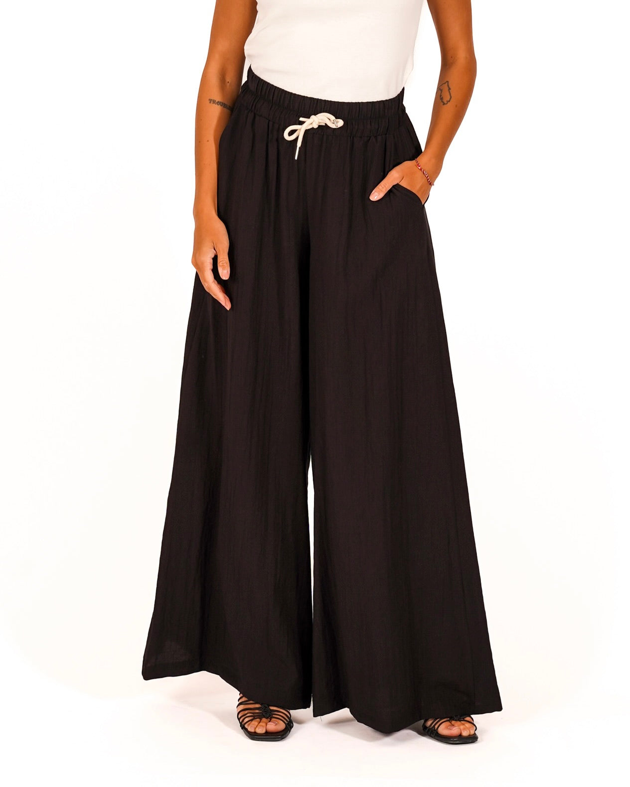 Pantaloni con coulisse e tasche - Kisha
