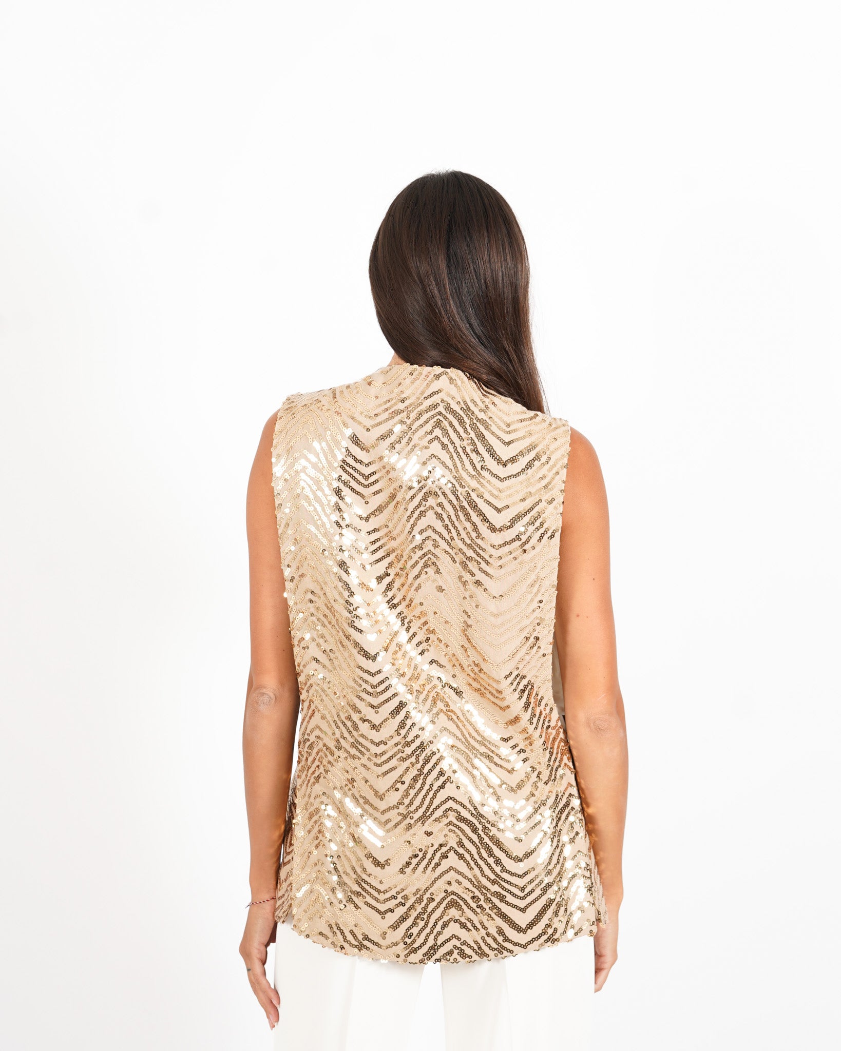 Gilet over full paillettes - Celestine