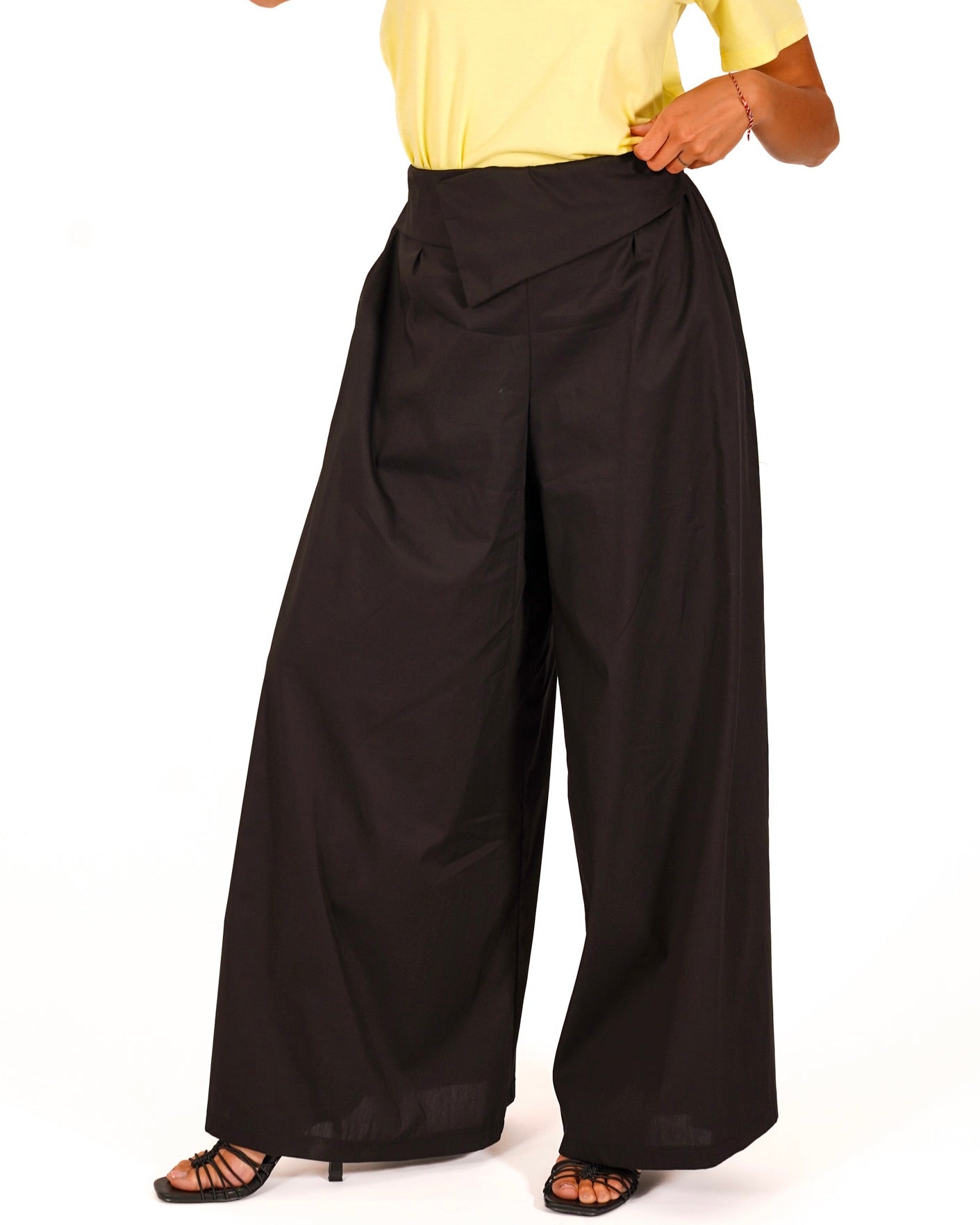Pantaloni con baschina e tasche in cotone - Yvette