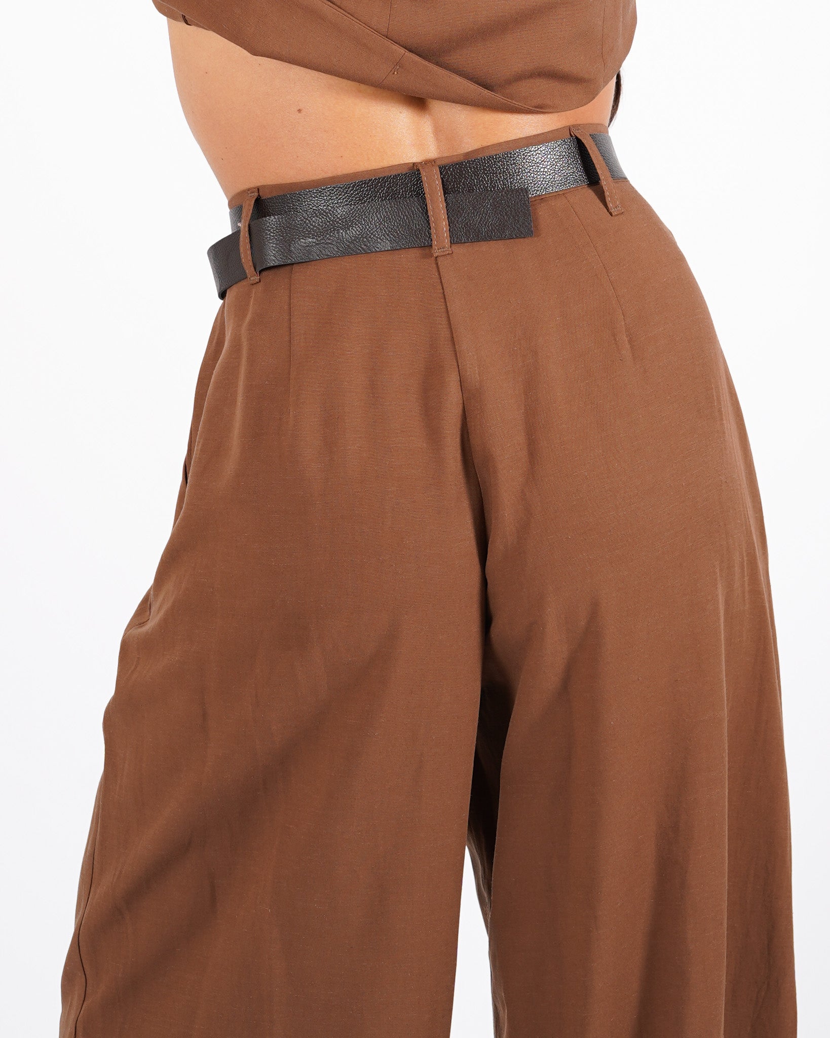 Coordinato misto lino gilet e pantaloni - Danila
