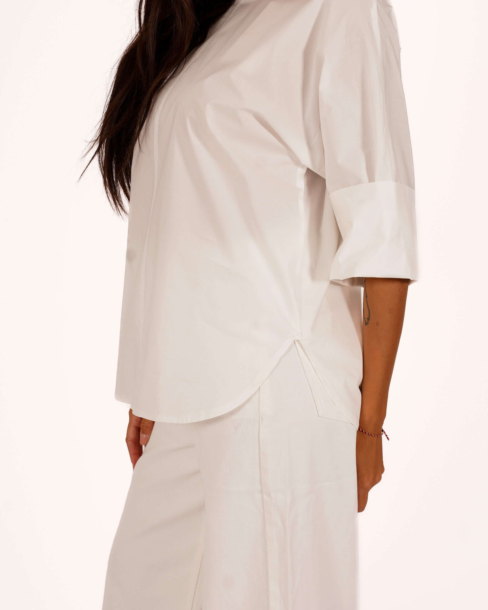 Blusa girocollo manica 3/4 con risvolto - Chanel