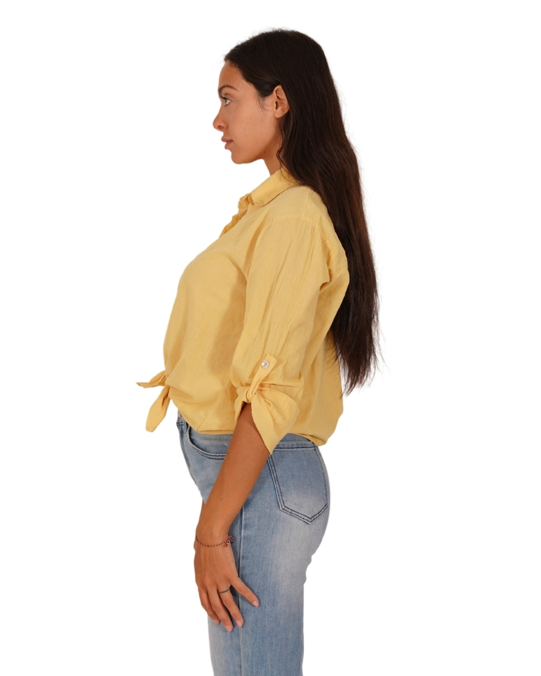 Camicia con nodo e risvolto su manica - Nuciari