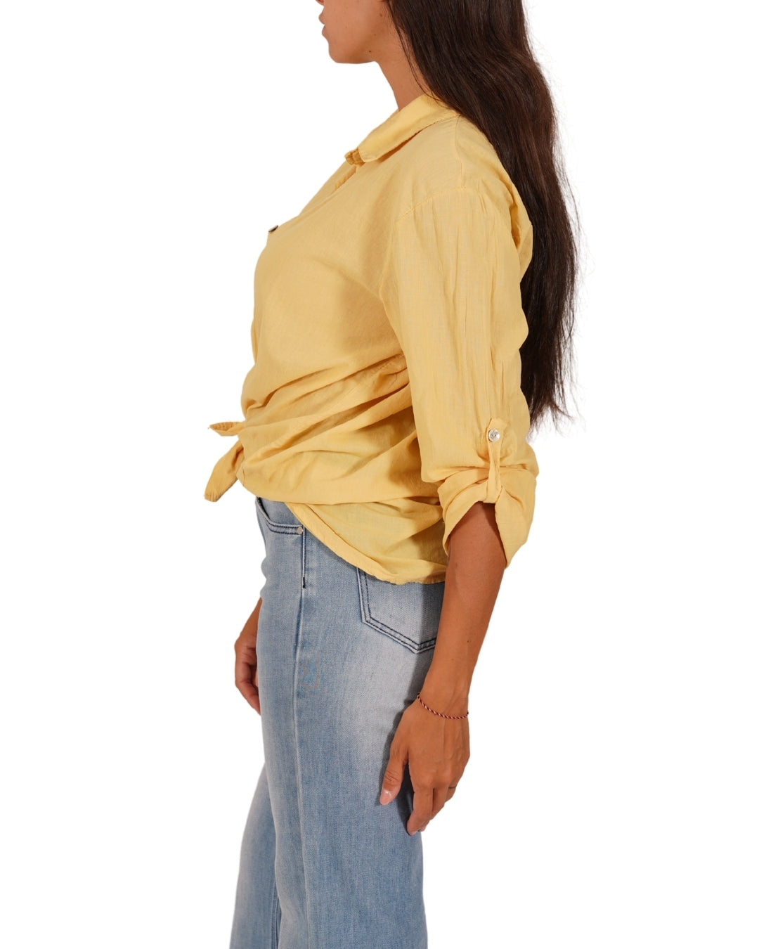 Camicia con nodo e risvolto su manica - Nuciari