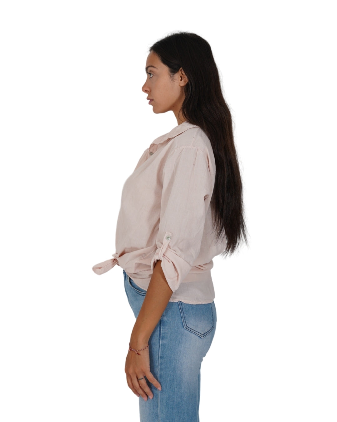 Camicia con nodo e risvolto su manica - Nuciari