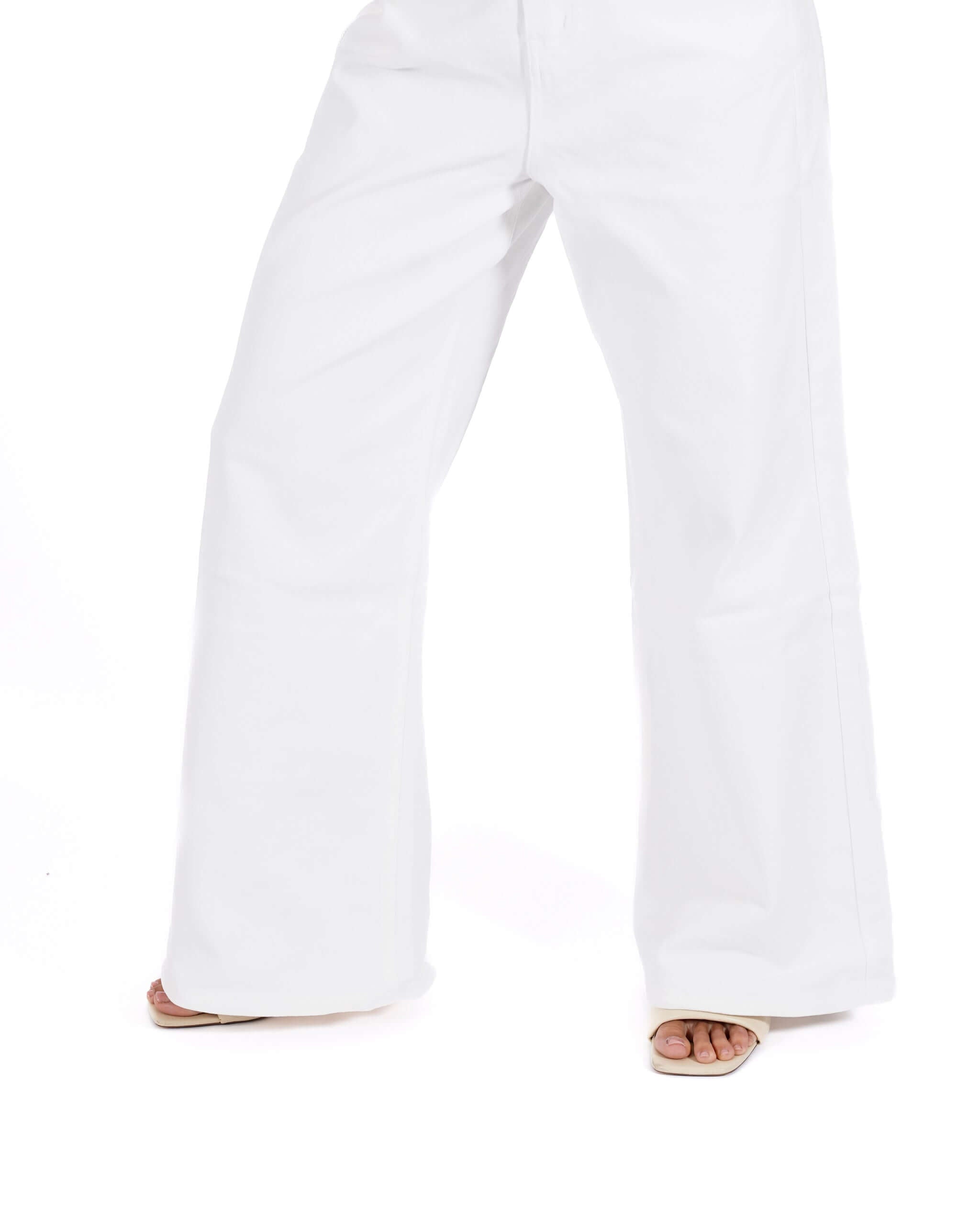 Jeans stretch gamba larga con vita regolare - Antonia